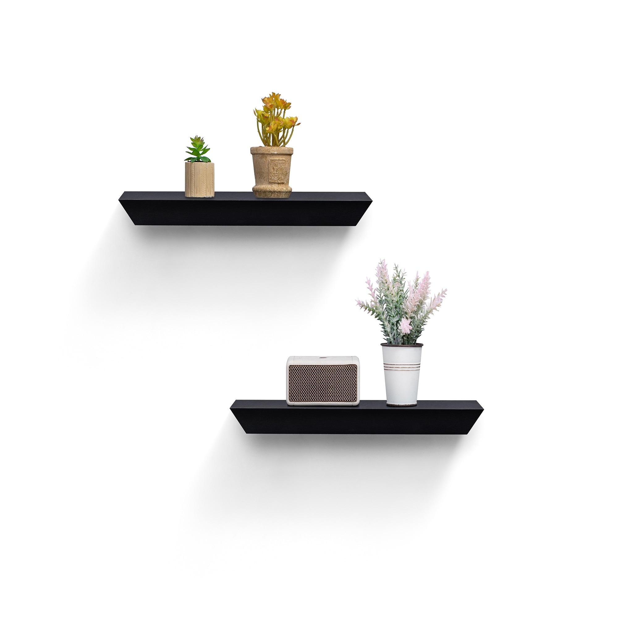 SPACELEAD 18.11 In Wall Mounted Floating Shelf MDF Hanging Wall Shelf with Invisible Brackets for Bathroom Bedroom Living Room Kitchen Storage and Decor