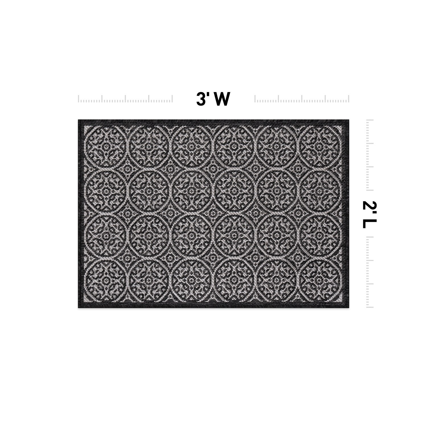 World Rug Gallery 121BLACK2X3 rugs - View #3