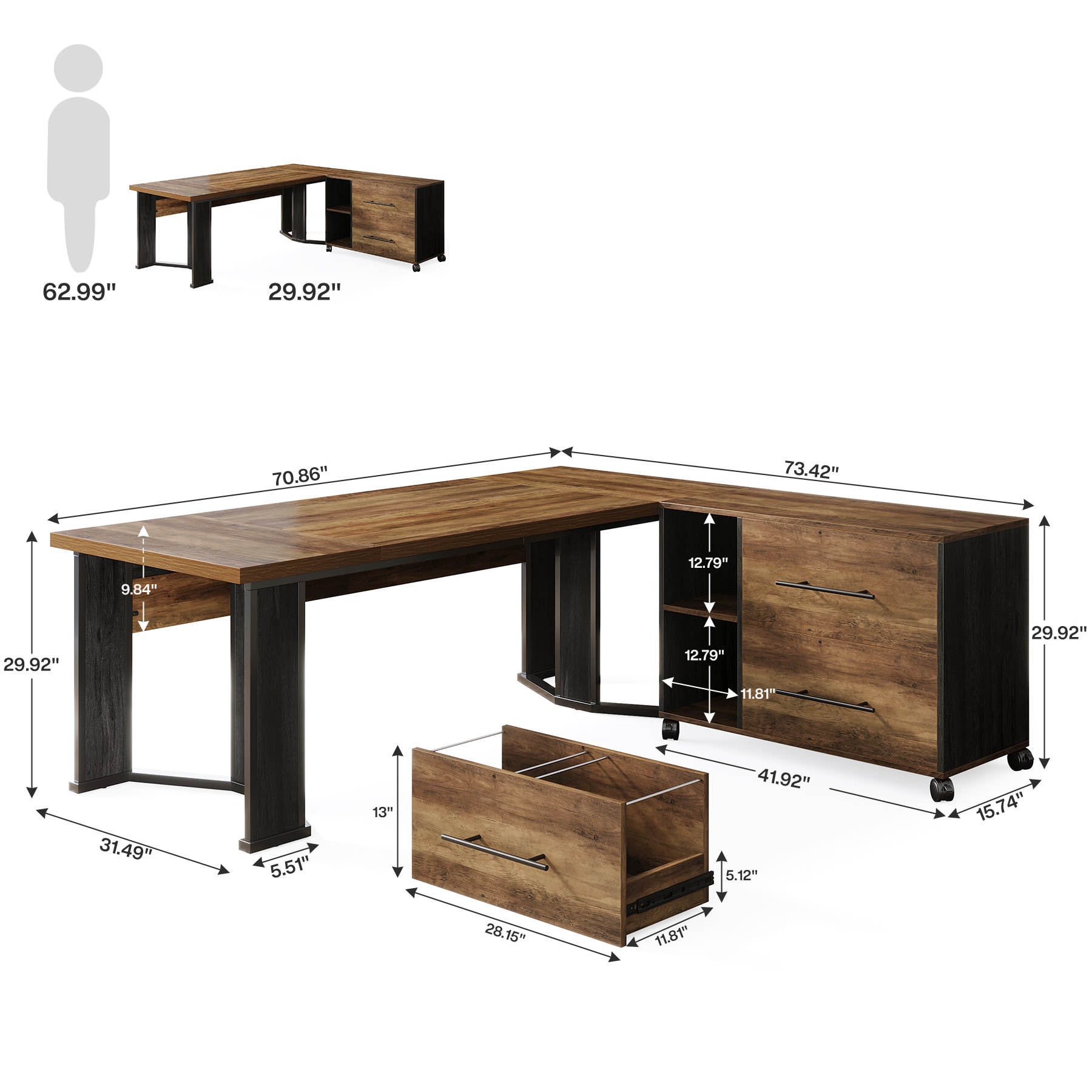 Tribesigns LWOYJL-1234YY desks - View #4