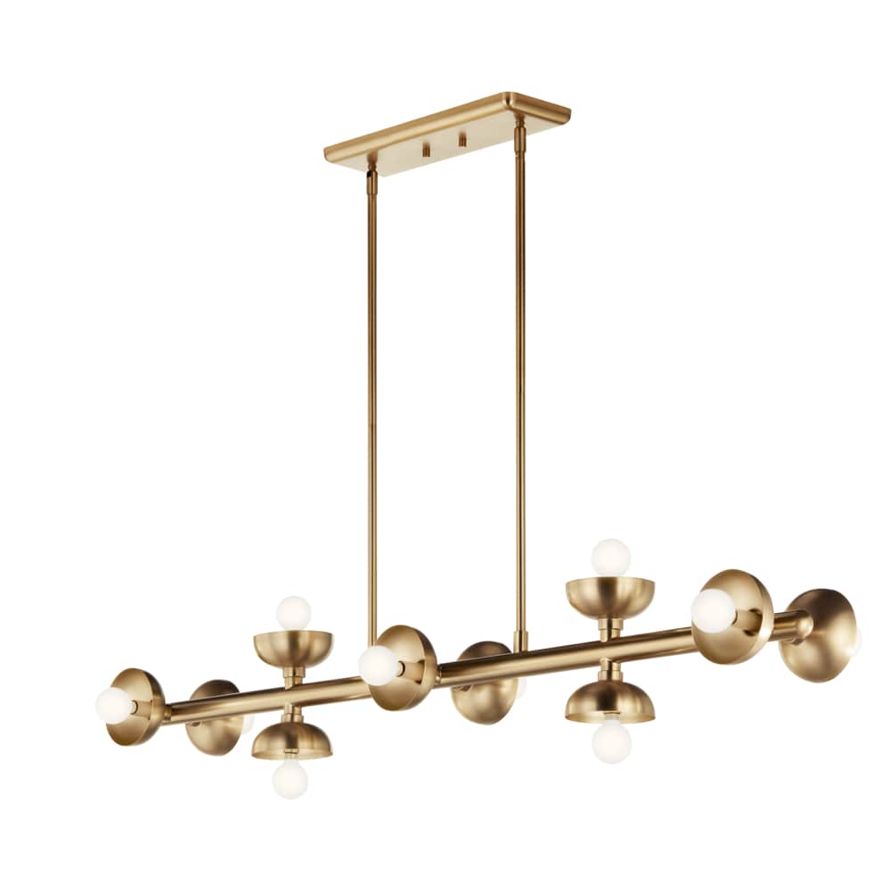Kichler 52645CPZ Palta 10 -Light Brushed Gold Modern/contemporary For Use in Bedrooms, Dining Rooms, Foyers, Kitchens, Living Rooms Chandelier