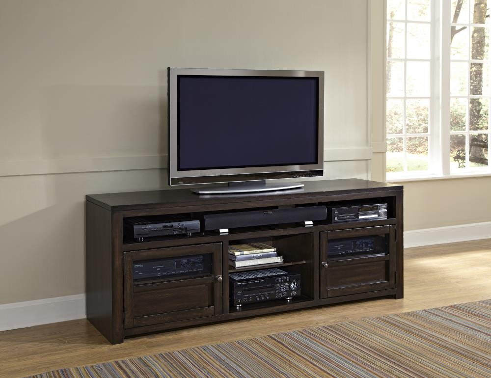 Progressive Furniture P718-74 Triumph Transitional Walnut Brown TV Stand (Accommodates TVs up to 80-in)
