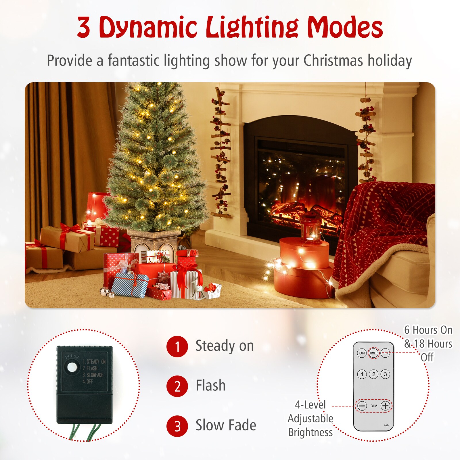 LIVIZA HYZ24560US Artificial-Christmas-Trees - View #4