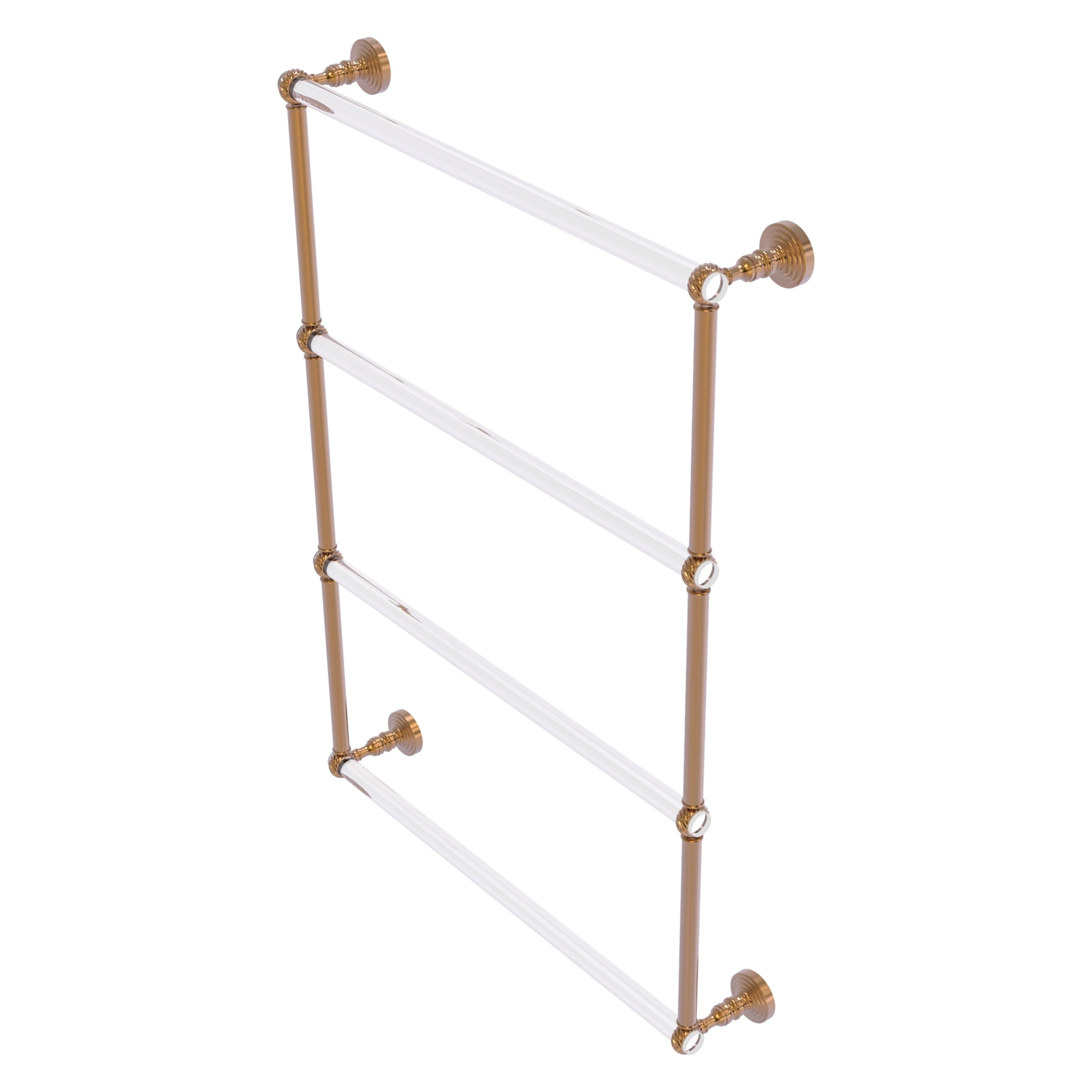 Allied Brass PG-28T-24-BBR Pacific Grove 24-in double Brushed Bronze Wall mount 4-tier Towel Bar