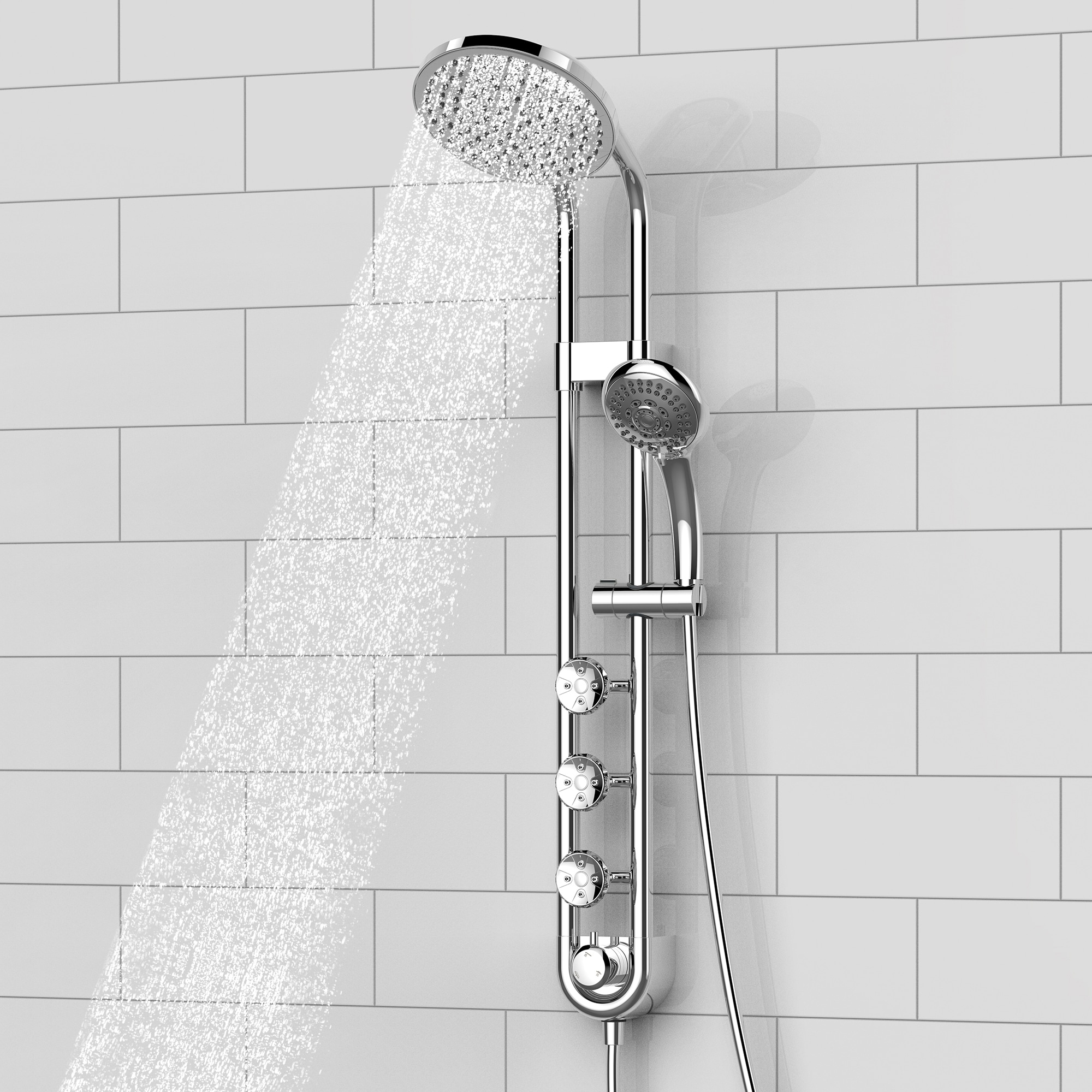 PULSE 1058-CH Showerhead-Bar-Panels - View #5