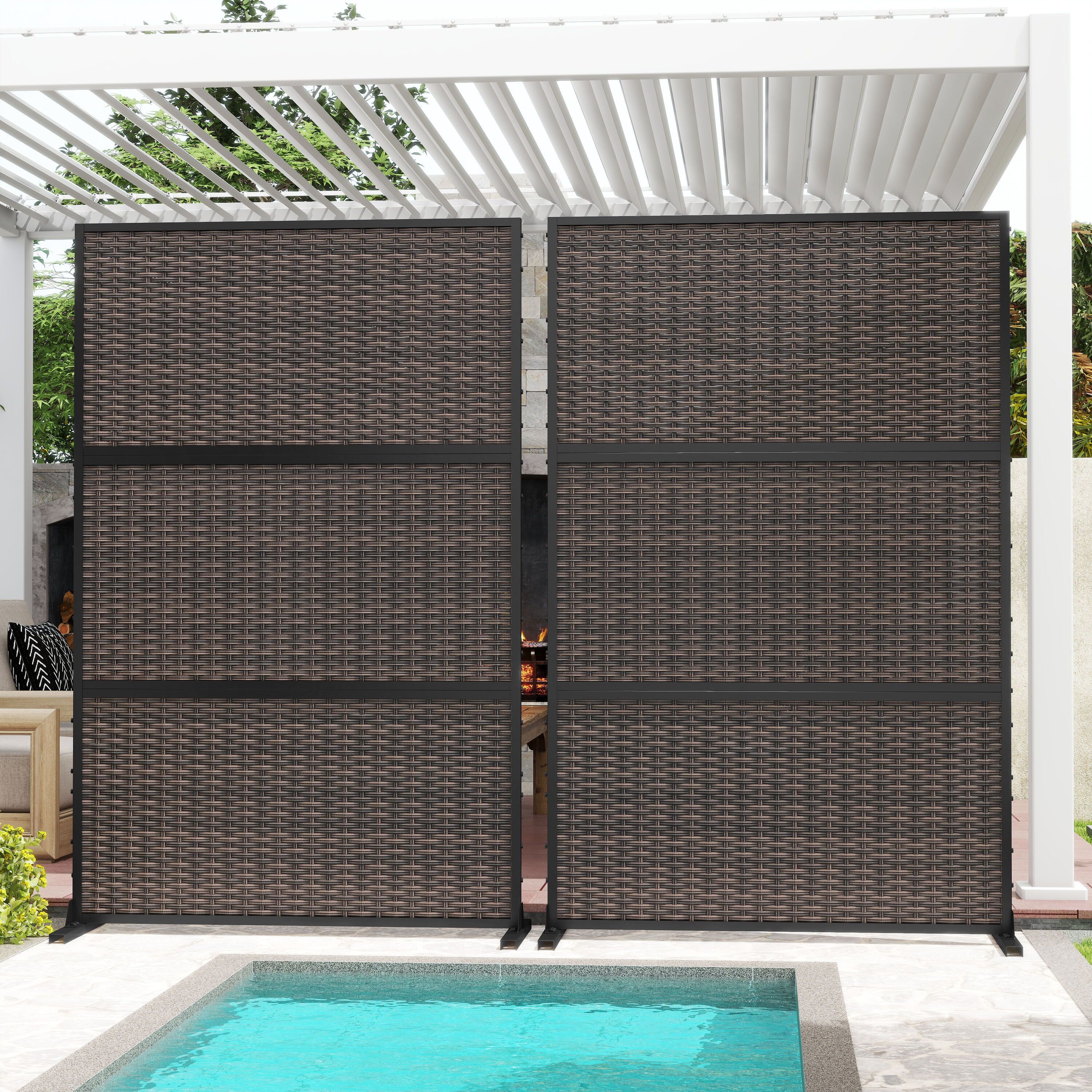 Dreamsidea LS-OS0015-GRAY BROWN Outdoor-Privacy-Screen - View #4