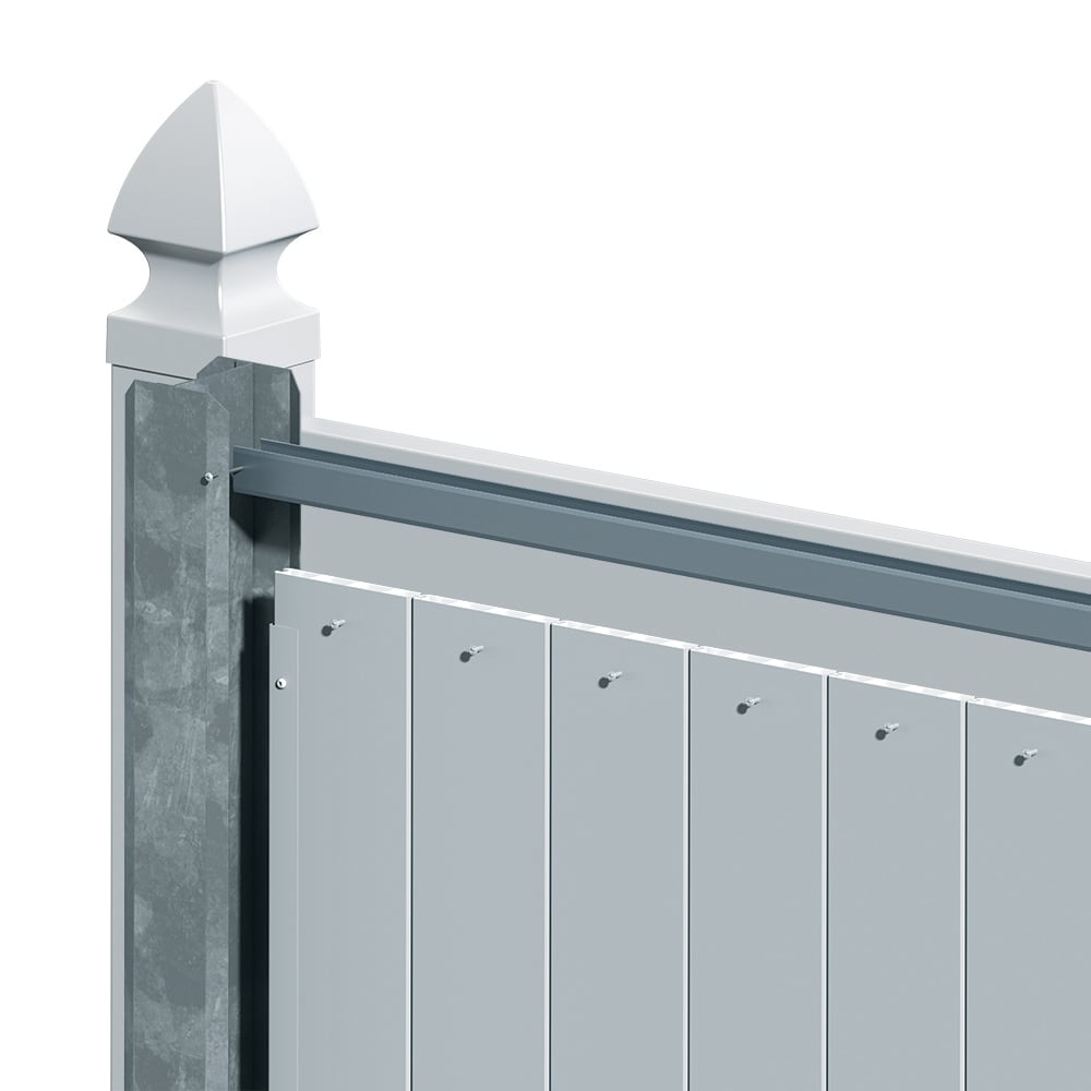 Freedom 70-in Silver Metal Top Rail For Vinyl Fence 2-Pack