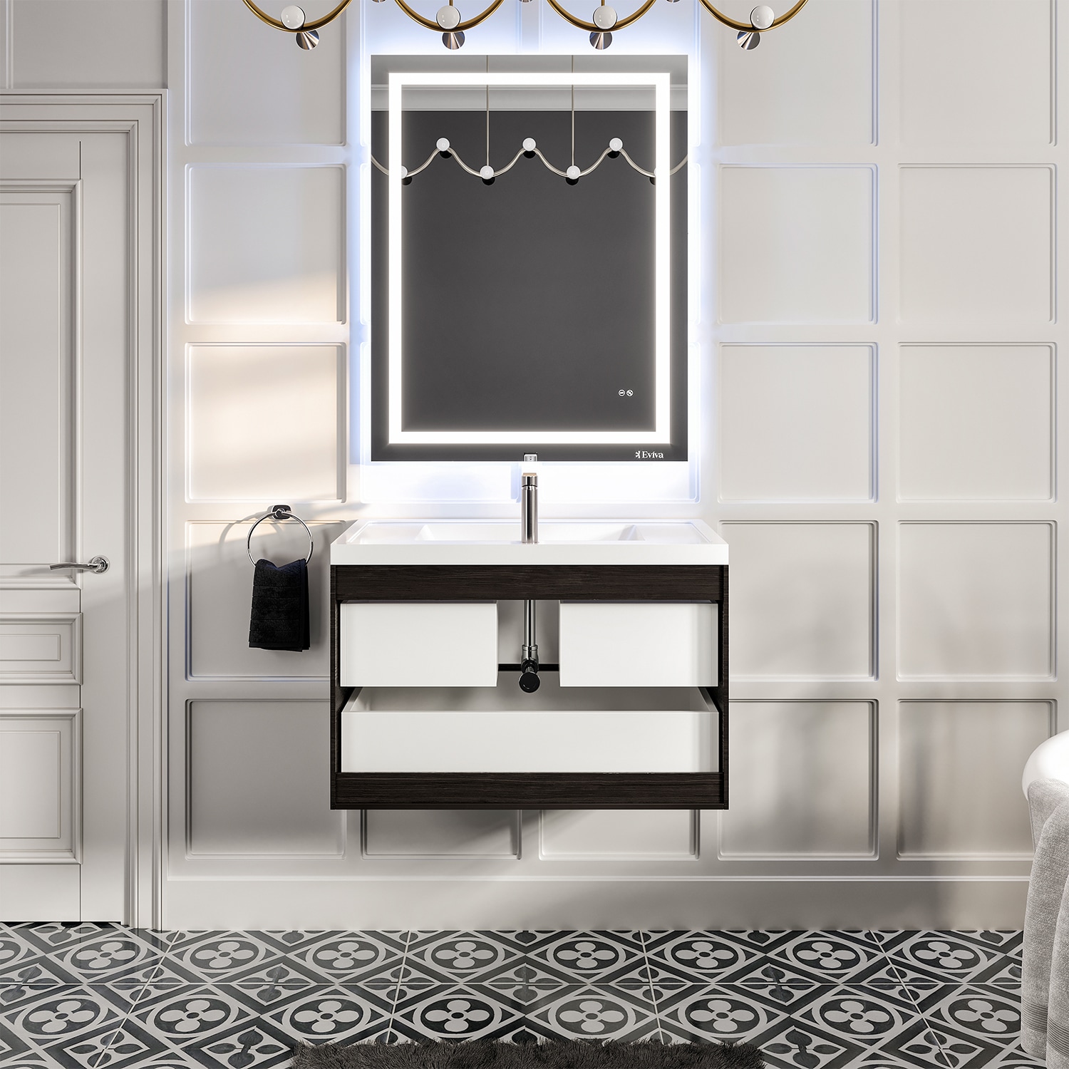 Eviva EVVN900-36CHNT-WMN Bath-Vanity-Combo - View #7