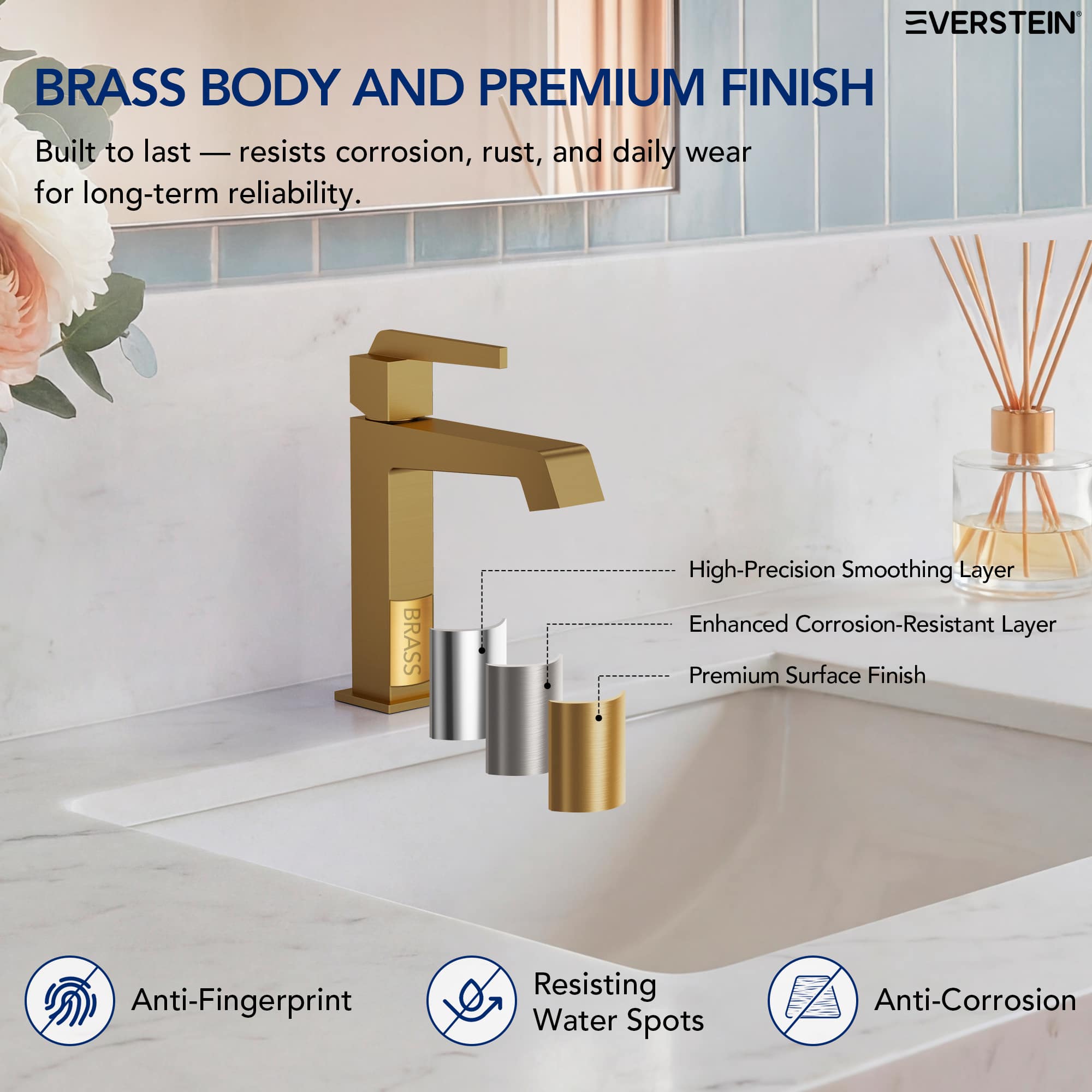 EVERSTEIN SFS-1311B-GD Lavatory-Faucets - View #6