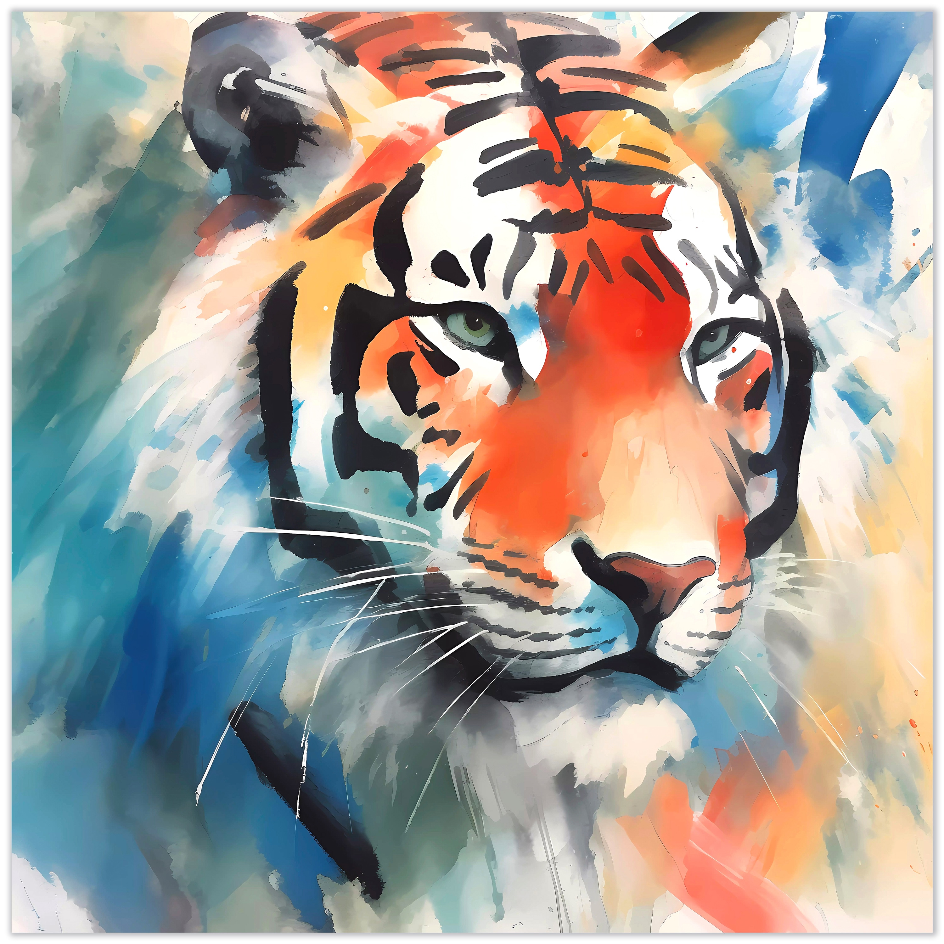 Empire Art Direct TMP-208754-3838 Regal Strength II Unframed 38-Inches H x 38-Inches W Modern Glass Print