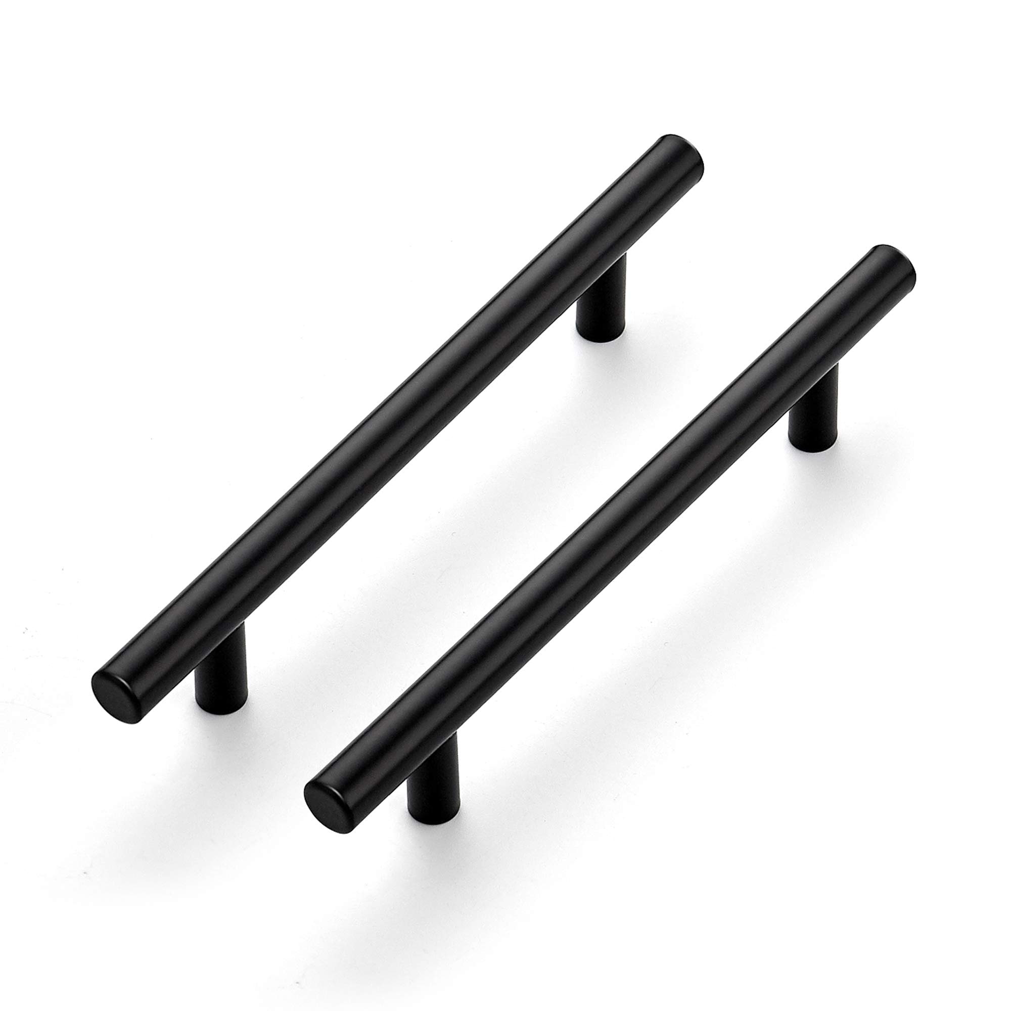 Aoibox  30 pack 7 point 38 in cabinet pulls matte black stainless steel 5 in center handles for kitchen cupboards