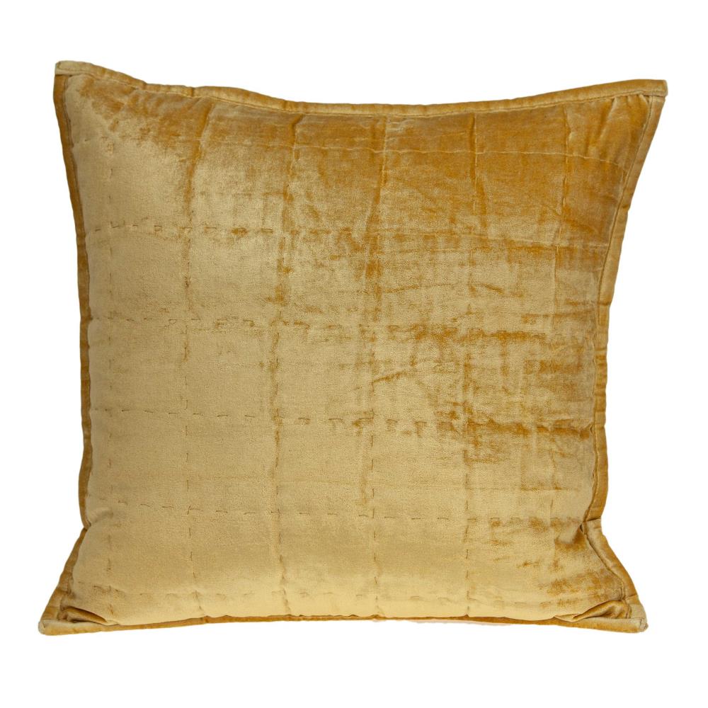 HomeRoots 334095 Jordan Yellow Standard Cotton Viscose Blend Pillow Case