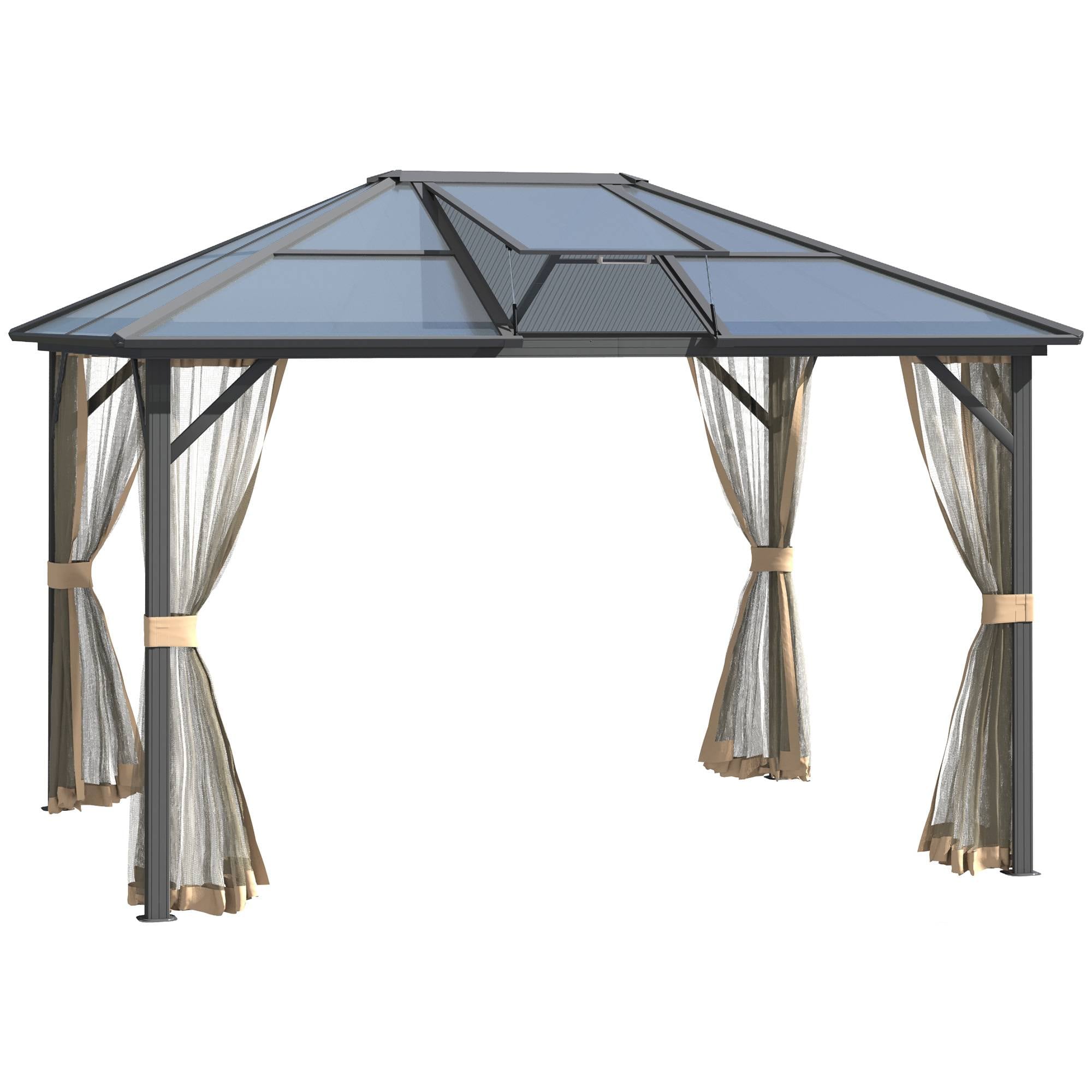 Flynama L-2225S00032 12-ft x 10-ft Gray Rectangle Hardtop Roof