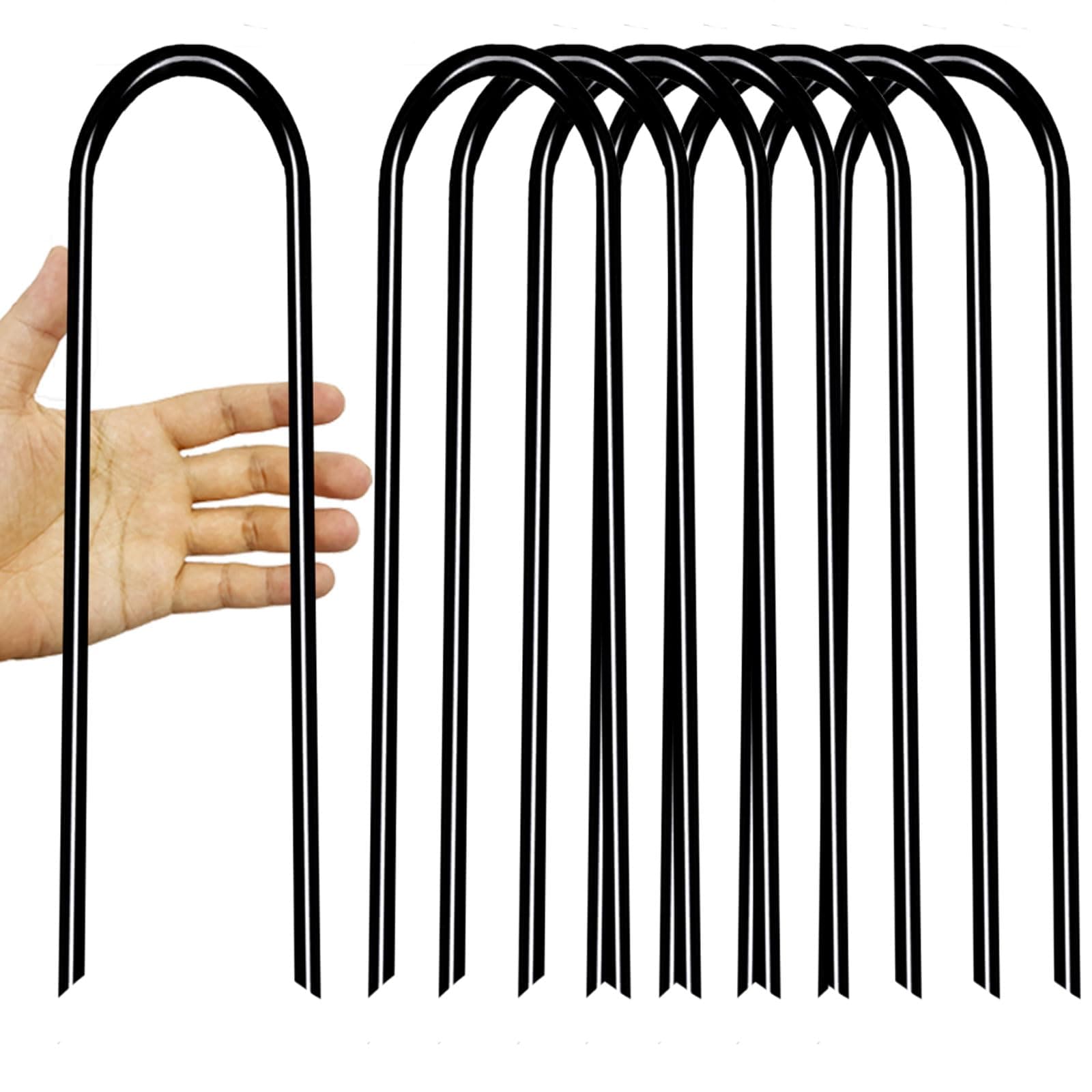 DYRCJ - 10inch Trampoline Stakes Heavy Duty Trampoline Parts Wind Stakes U Type 8pcs Ground Anch...