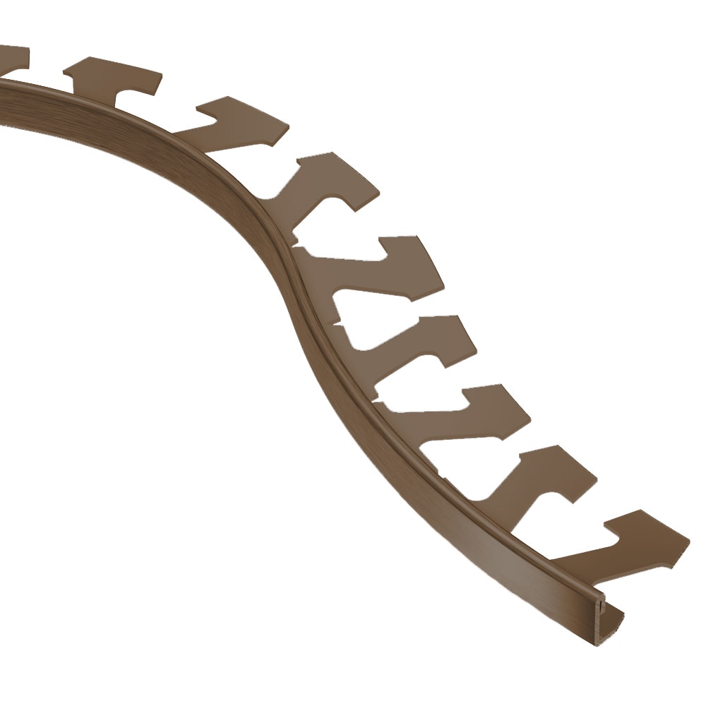 Schluter Systems R/A80ABGB Schiene-Radius 0.313-in W x 98.5-in L Brushed Antique Bronze Anodized Aluminum Aluminum L-angle Tile Edge Trim