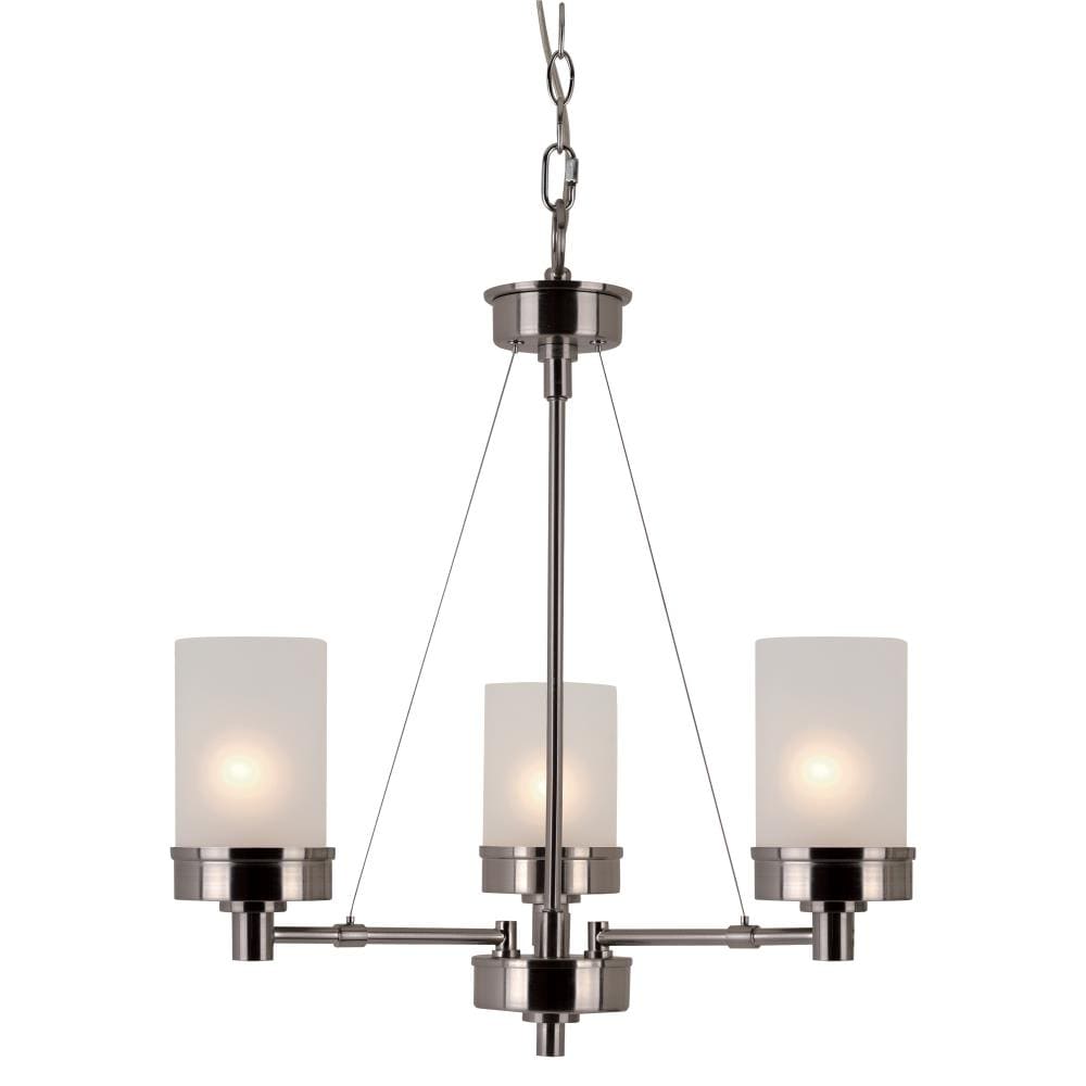 Fusion Urban Swag 22" Brushed Nickel Outdoor Chandelier with Frosted Glass Shades