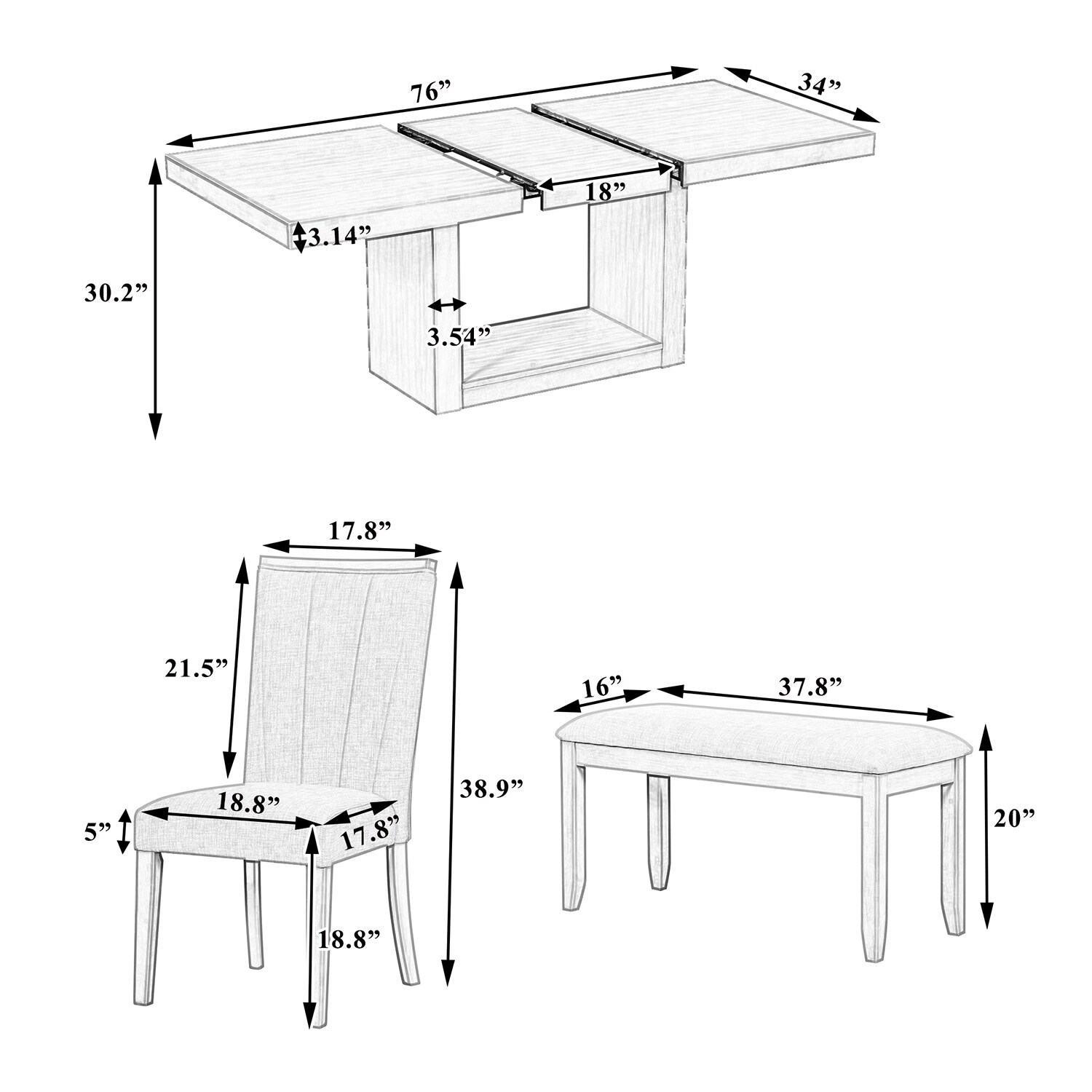 GZMR GM-ST0AD Dining-Sets - View #6