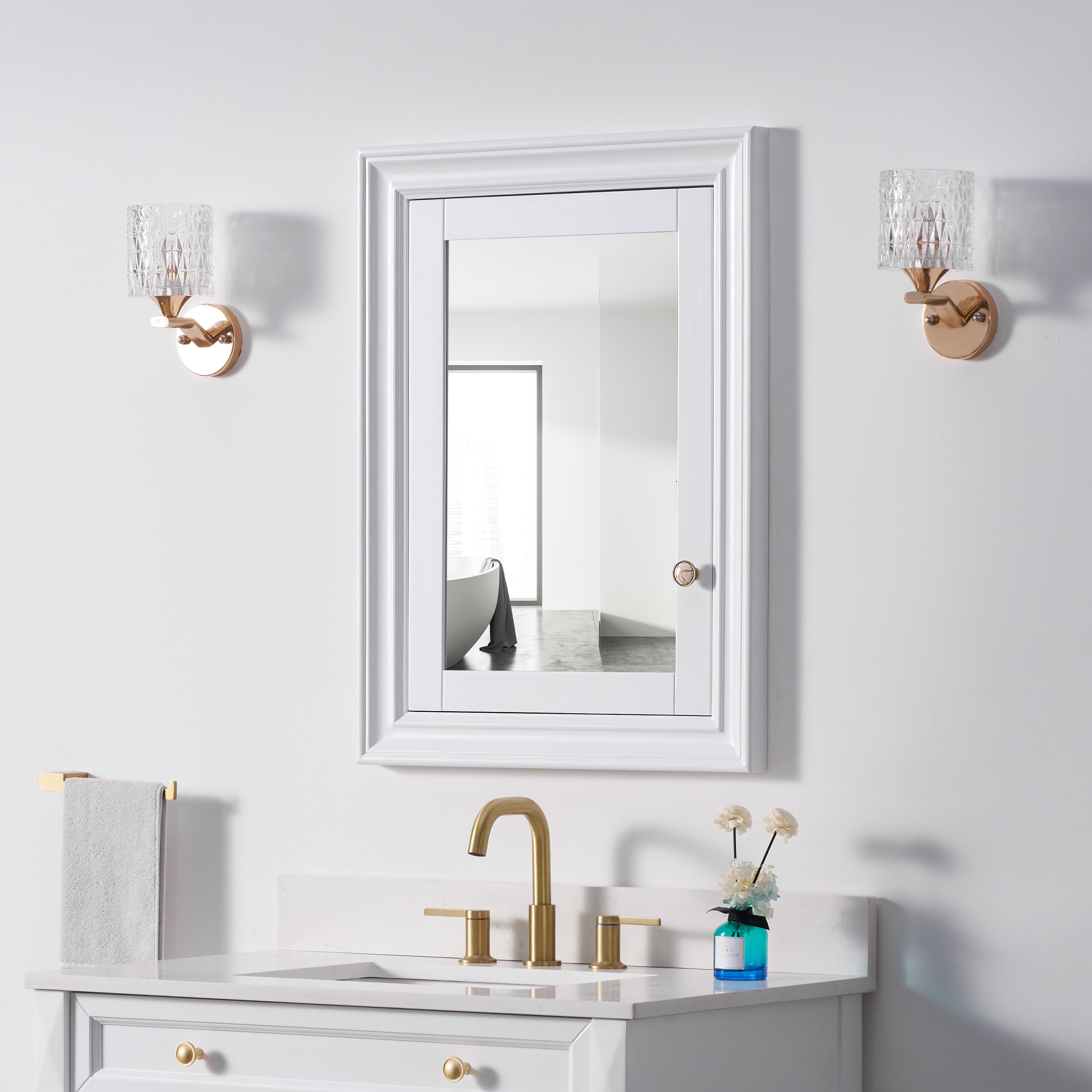 WELLFOR F2432MCL-WT Bathroom-Medicine-Cabinets - View #3