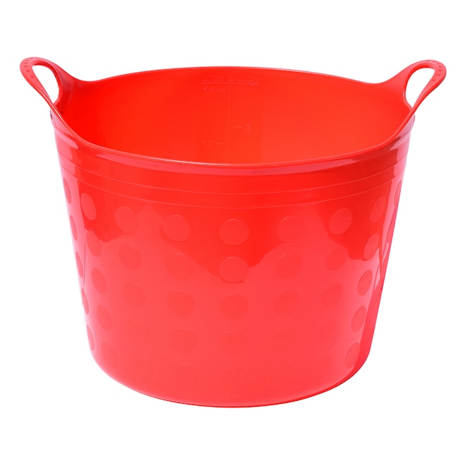 Tuff Stuff Products Flex Tubs 16-in W x 13.5-in H x 16-in D Red with Dot  Patterns Polyethylene Stackable Tub in the Storage Bins & Baskets  department at