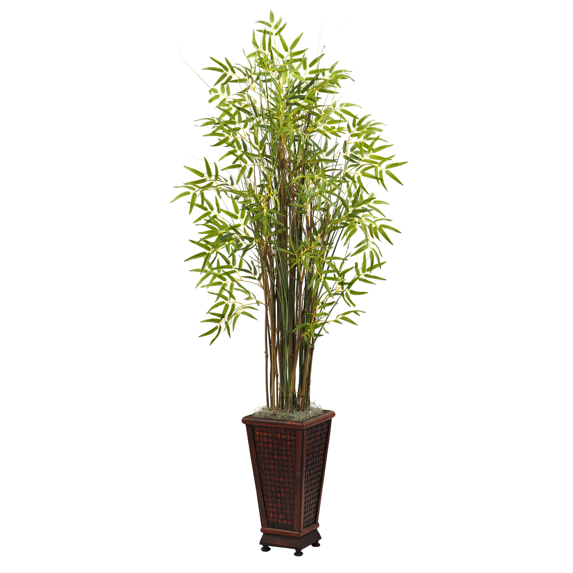 Nearly Natural 66 In Green Indoor Silk Artificial Plant In The   05114453 