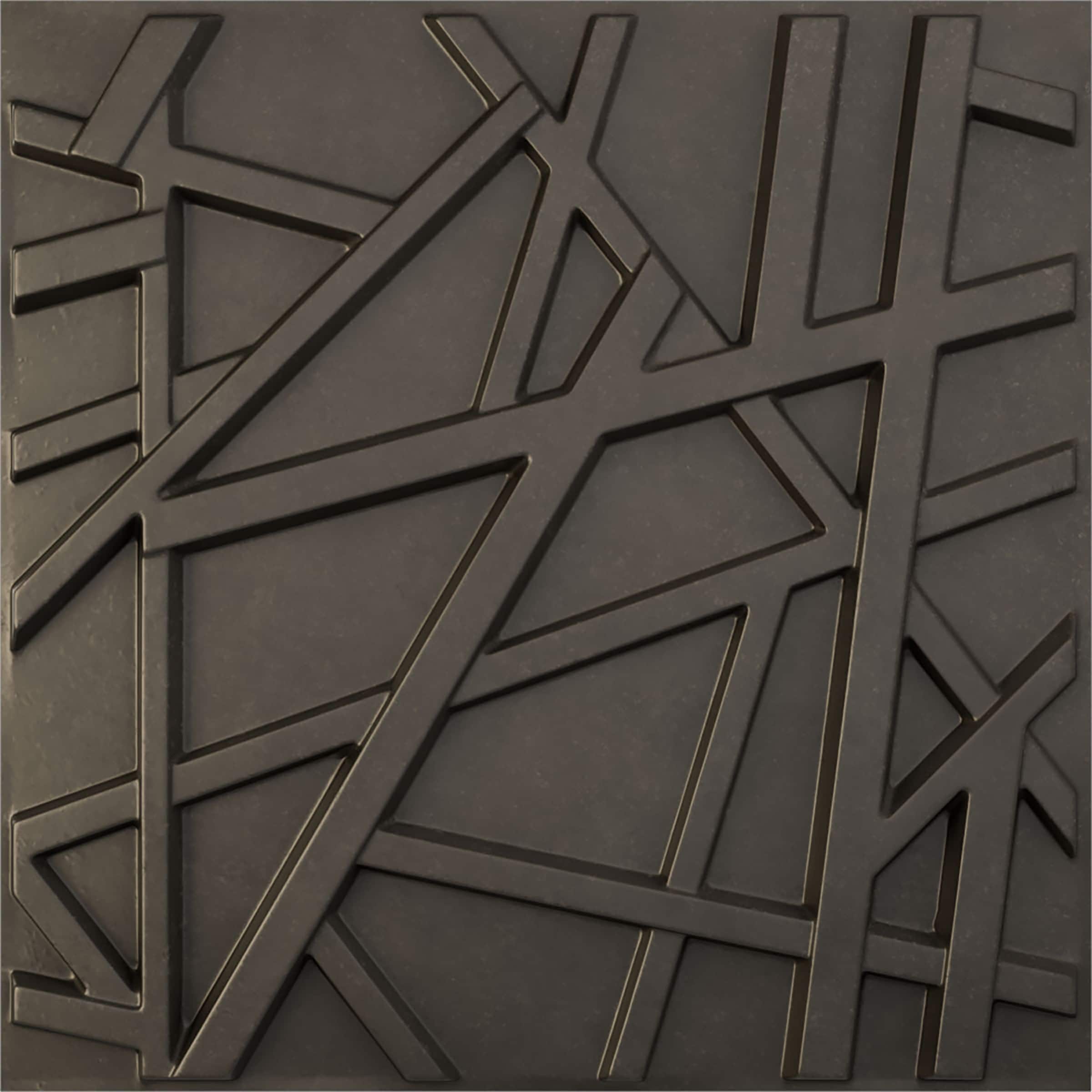 Ekena Millwork WP20X20EGDST-CASE-12 19-5/8-in x 19-5/8-in Embossed Paintable/Stainable Black PVC Wall Panel ( 12 -Pack, Covers 32.04 )