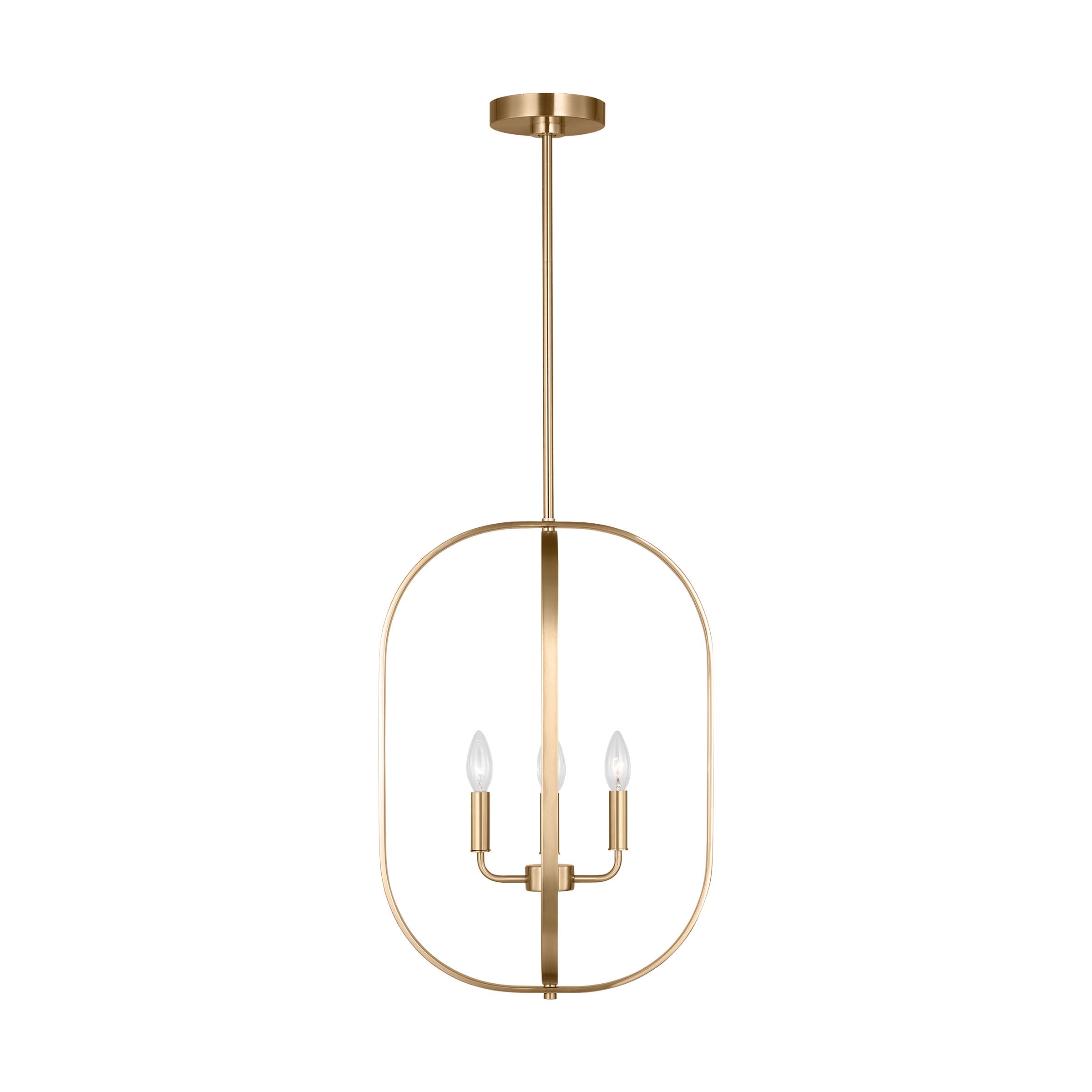 Generation Lighting GLC1304SB Loretto 4 -Light Satin Brass Transitional For Use in Bathrooms, Bedrooms, Dining Rooms, Foyers, Kitchens, Living Rooms Chandelier