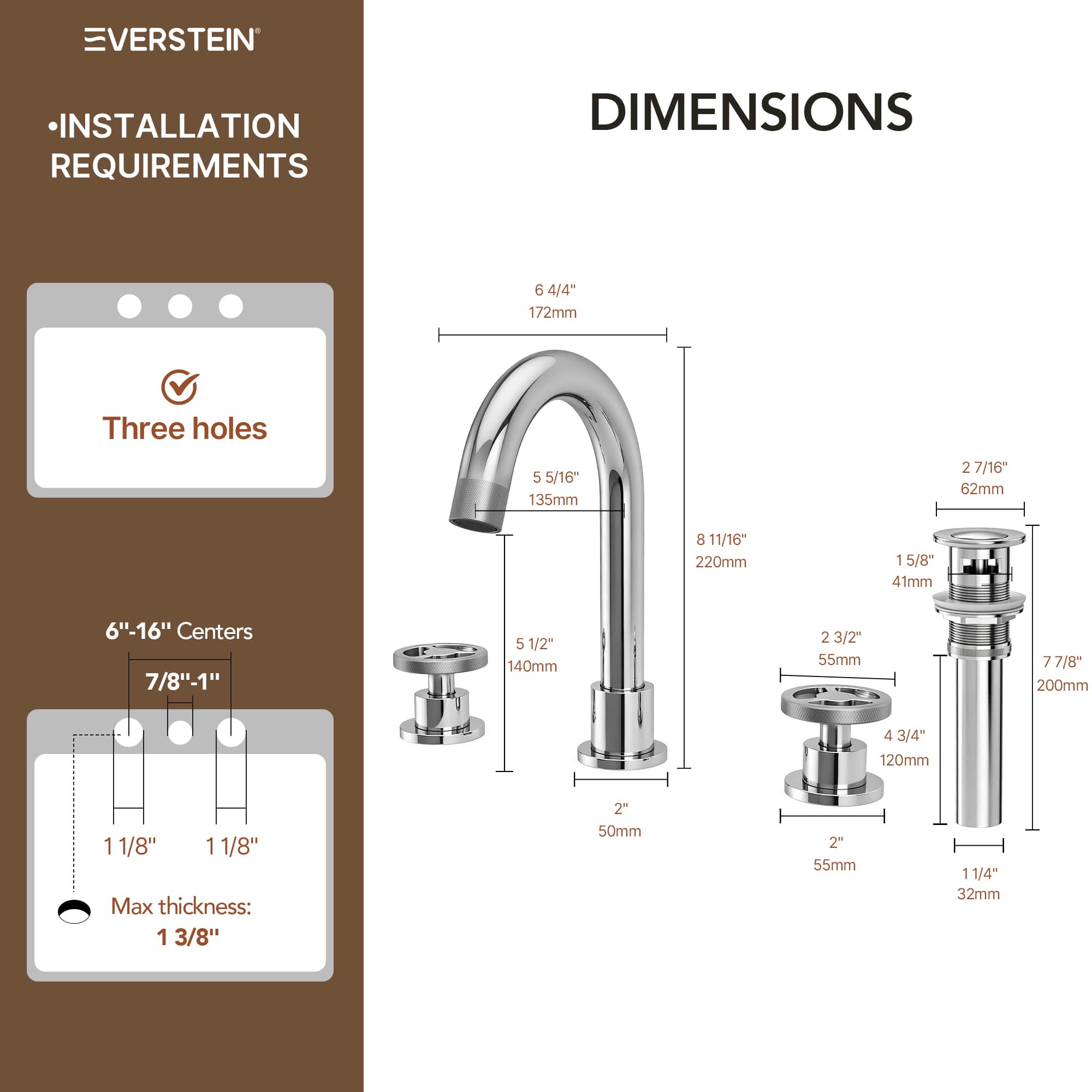 EVERSTEIN SFS-1324B-CH Lavatory-Faucets - View #13