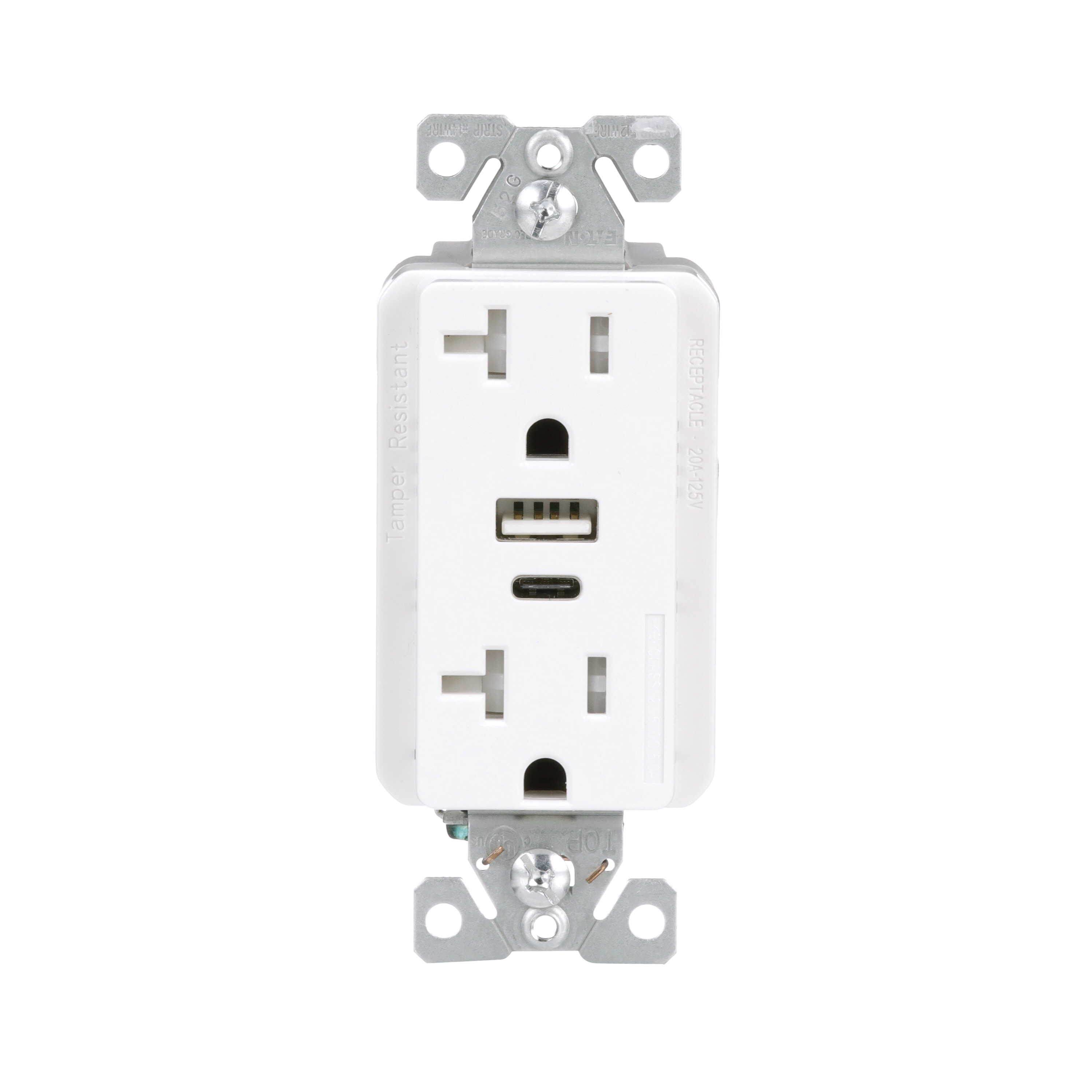 Decorator Duplex Receptacles 20 Amp Ivory Self Grounding 20A Outlets 50 pc 