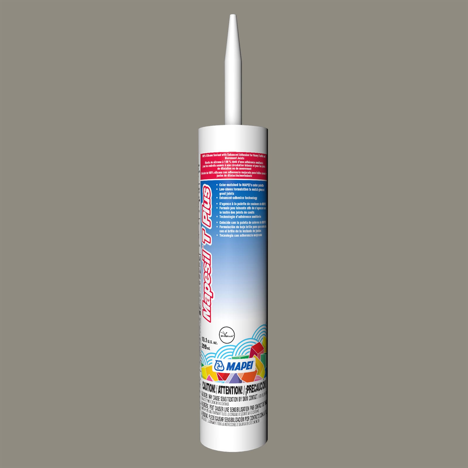 MAPEI 3BU500241 Mapesil T Plus 10.1-oz Tile & grout Pewter #5002 Silicone Caulk