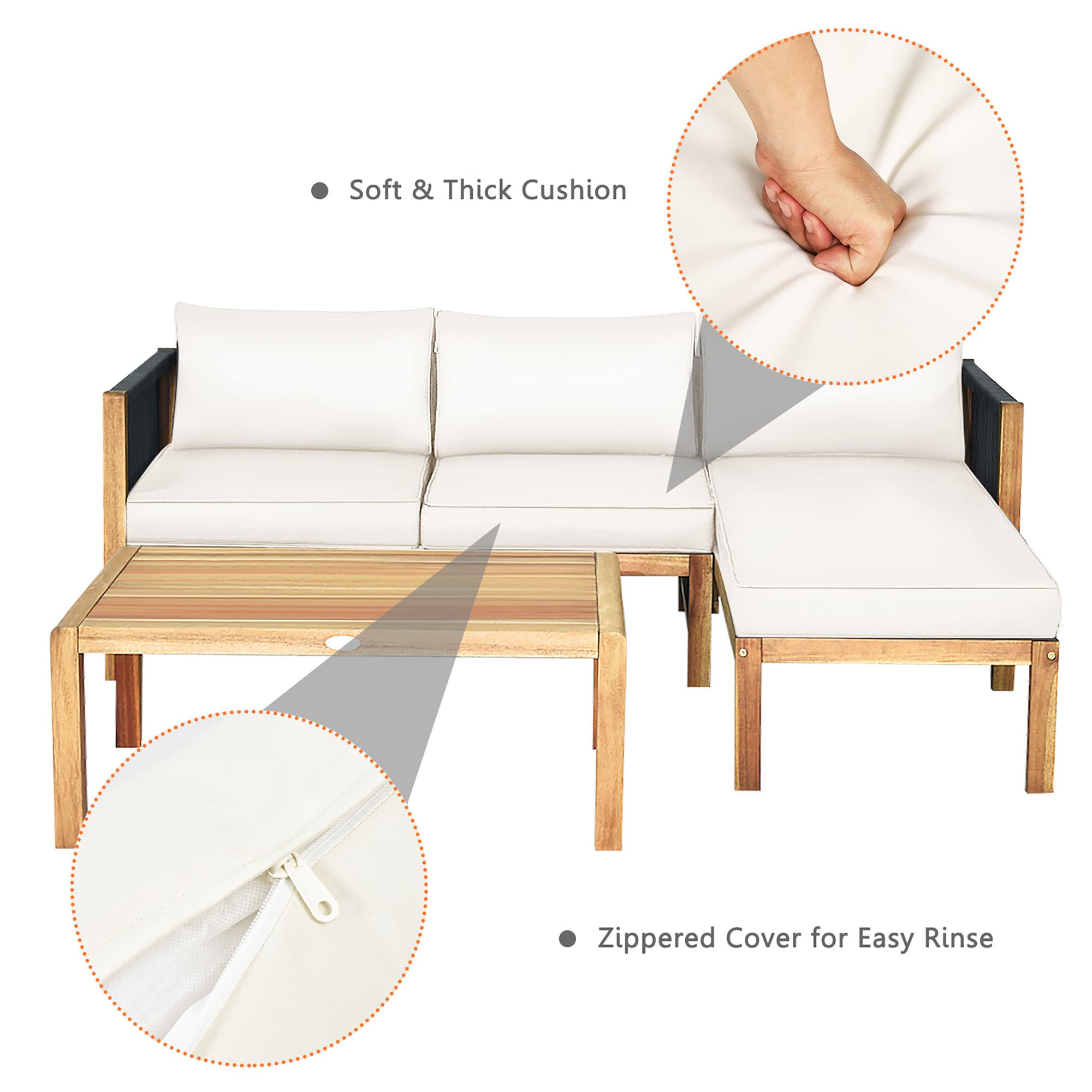 CASAINC CN7102-3-BE Patio-Conversation-Sets - View #7