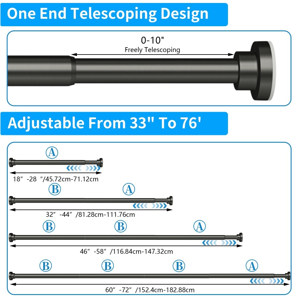 DYHOME SCR06-2-BK Shower-Rods - View #6