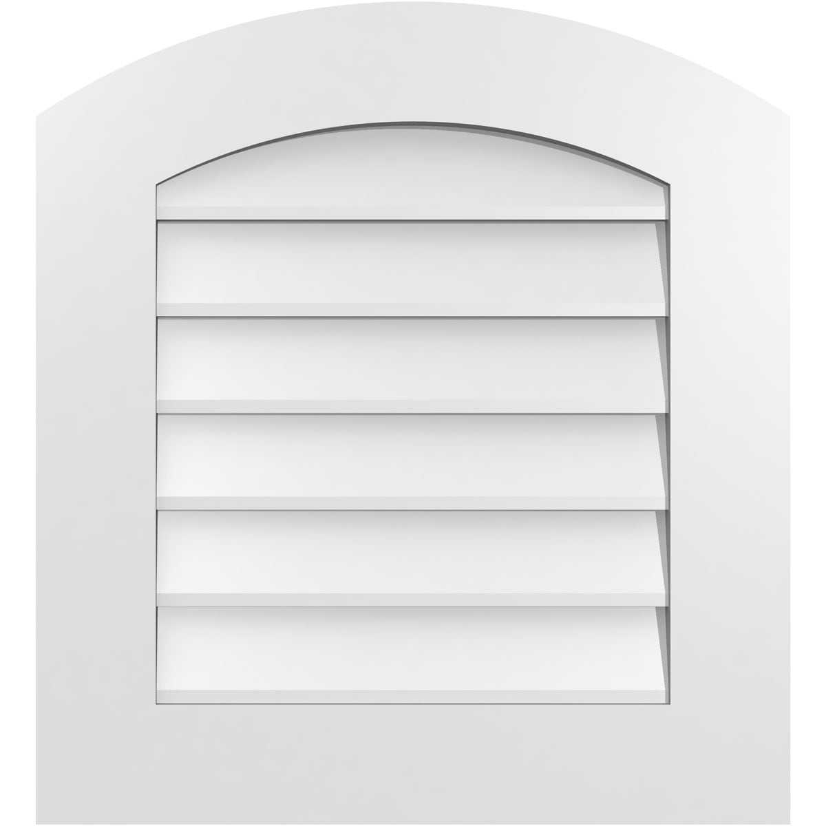 Ekena Millwork GVPAR22X2401SN 22-Inches x 24-Inches Off-white Round top PVC Gable Louver Vent