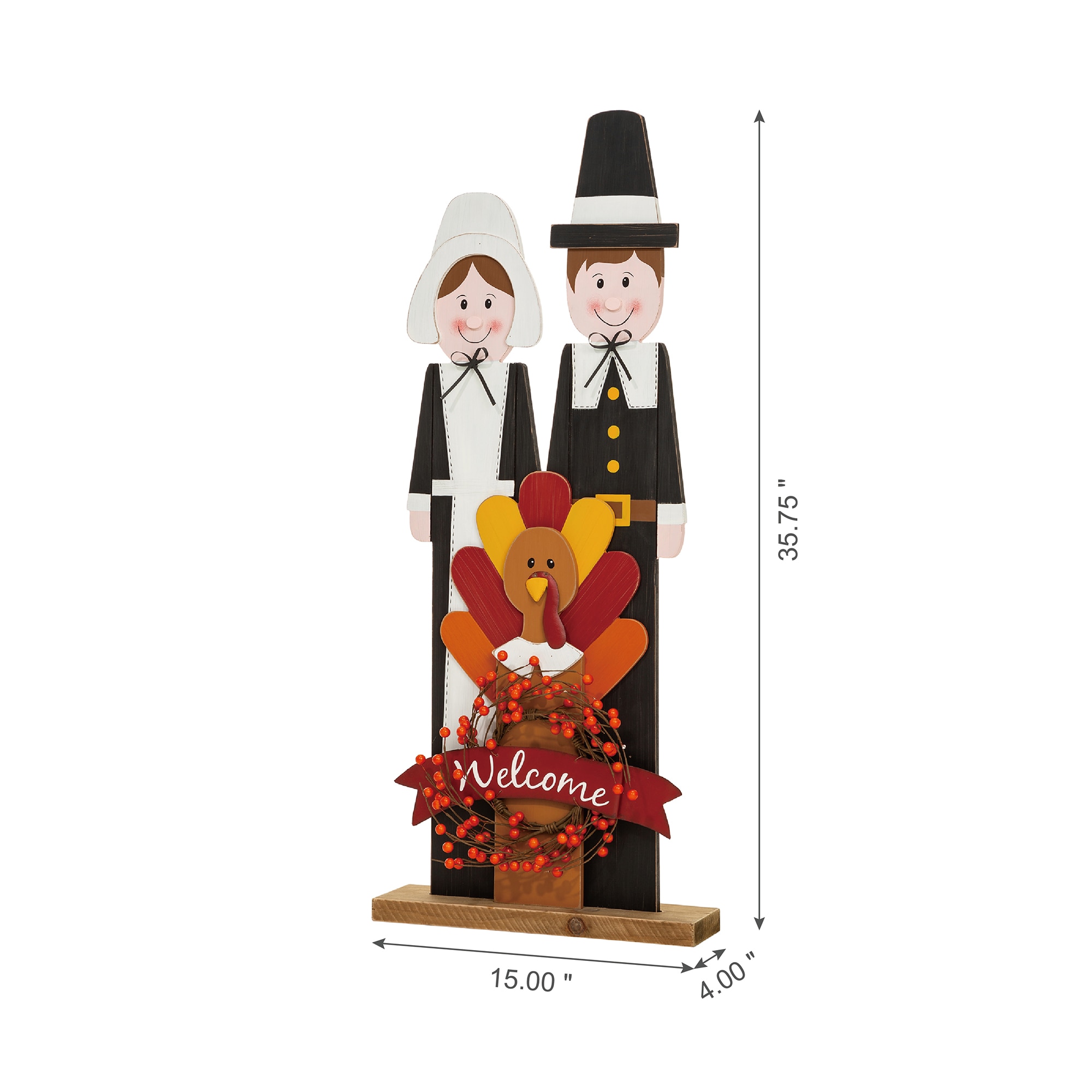Glitzhome 2006100007 Outdoor-Thanksgiving-Decor - View #3