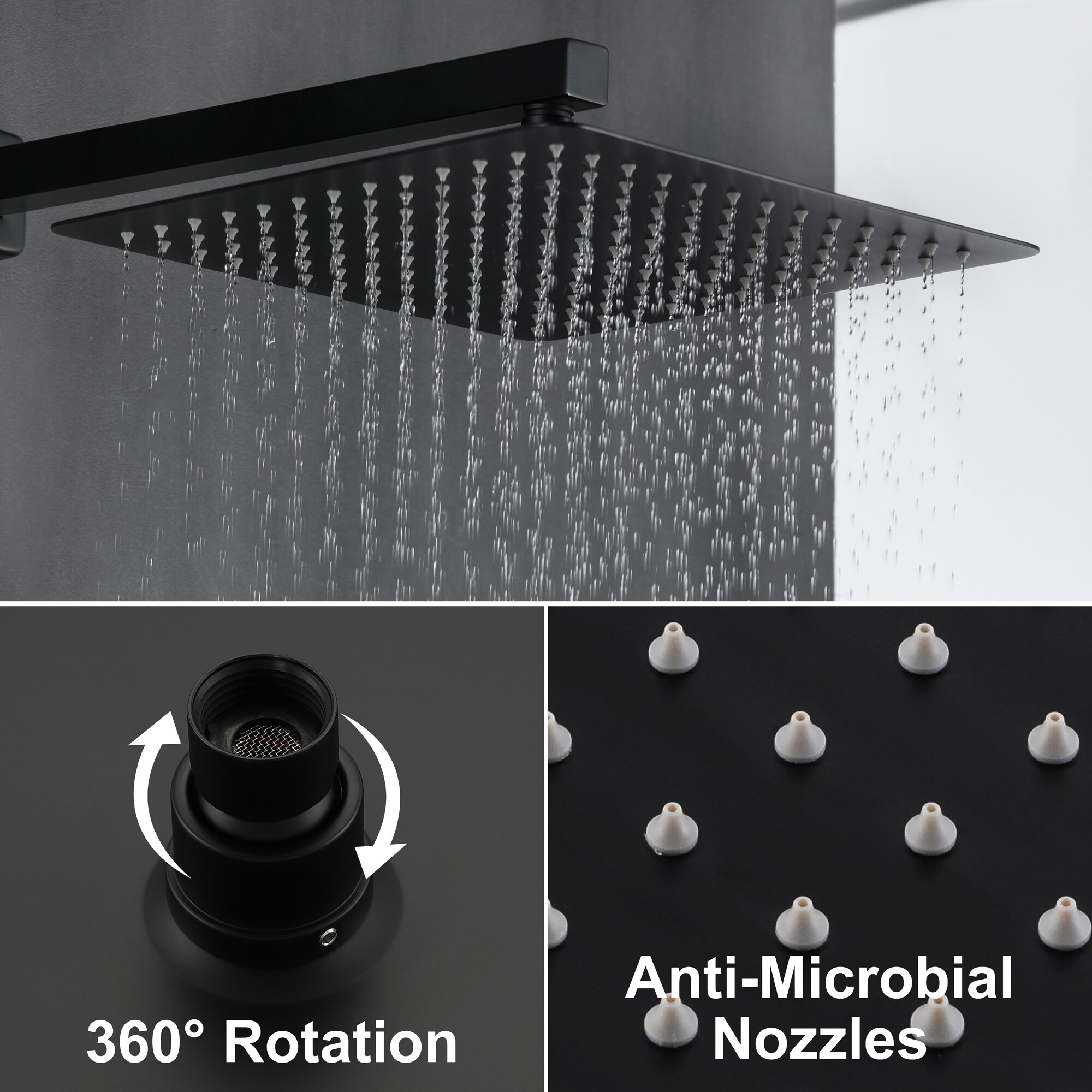 WELLFOR SPA-88016B-12 Showerhead-Bar-Panels - View #7