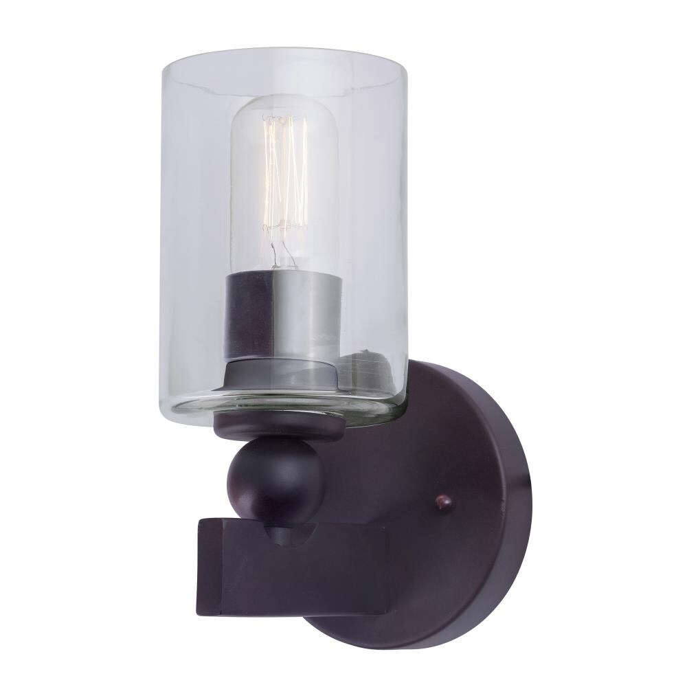 alfreda antique black wall sconce with clear glass cylinder