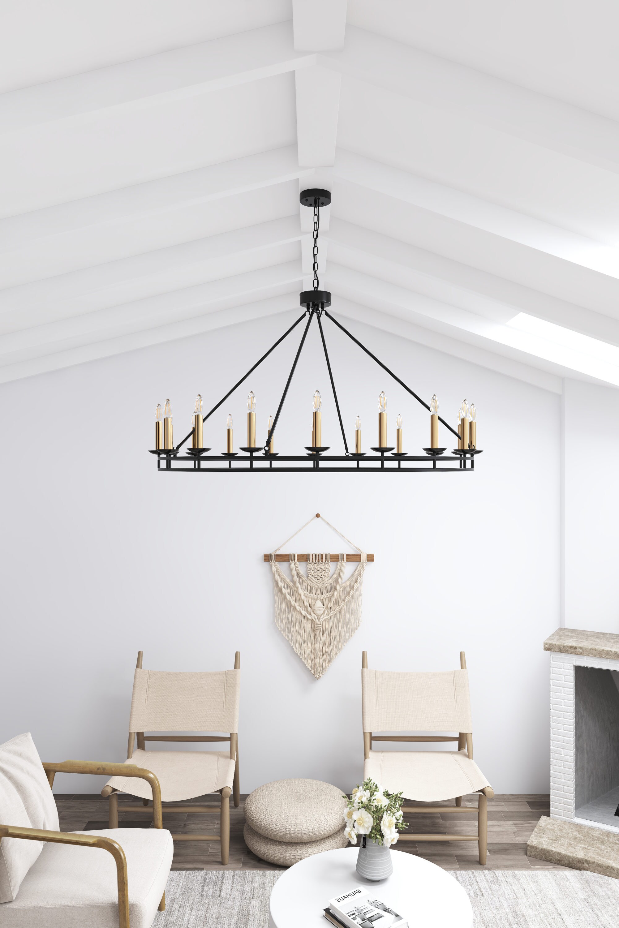 Aiwen Wagon wheel 18-Light Black Industrial LED Dry Rated Chandelier in the Chandeliers  department at