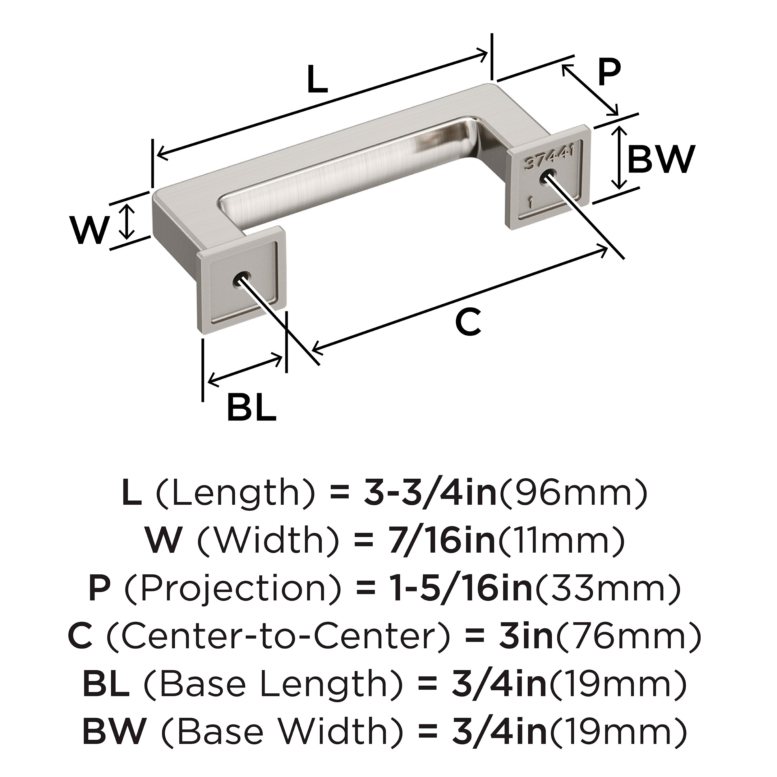 Amerock BP37441G10 Cabinet-Pulls - View #4
