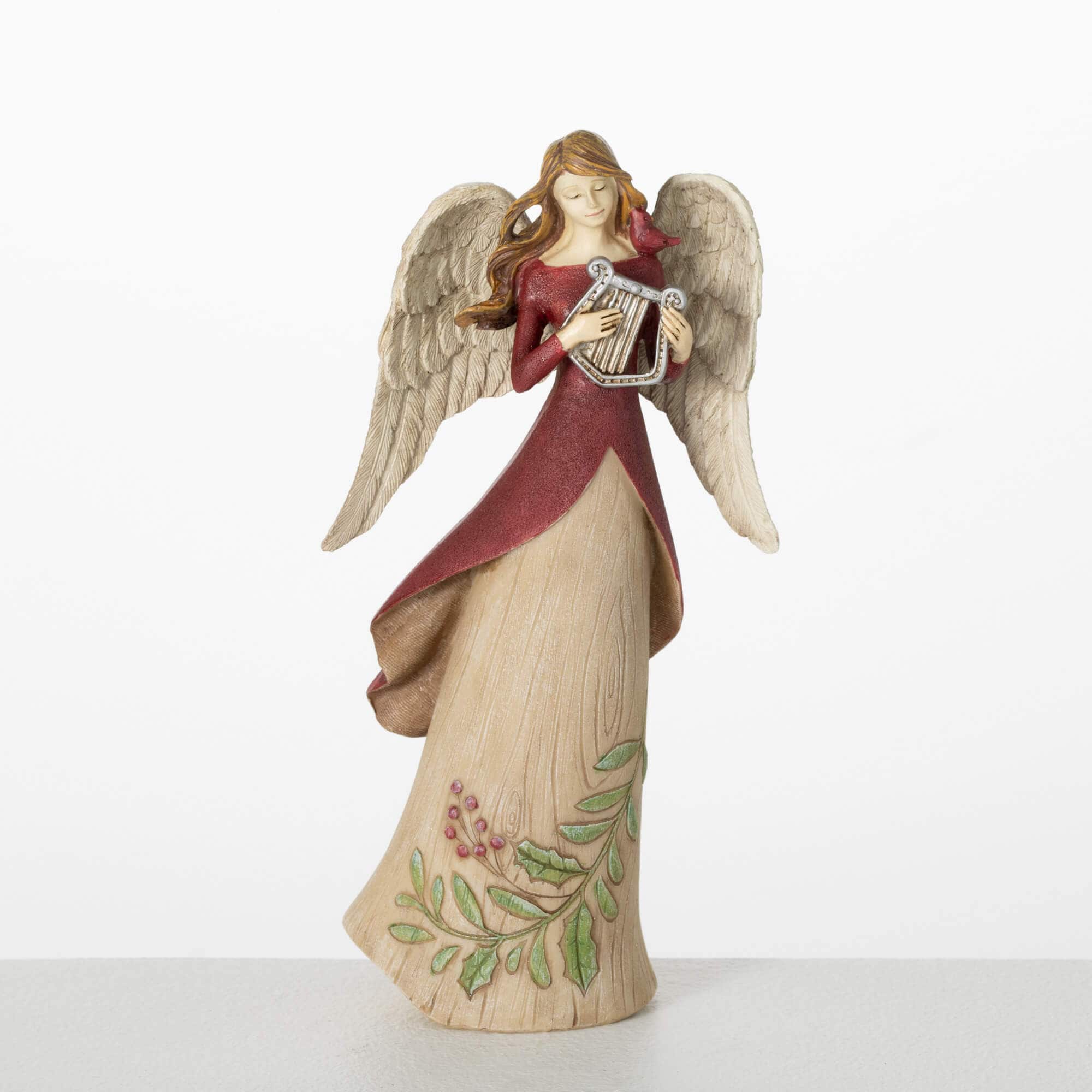 Sullivans PR2918 9.75-Inches Cabin Christmas Tabletop Decoration Angel Christmas Decor