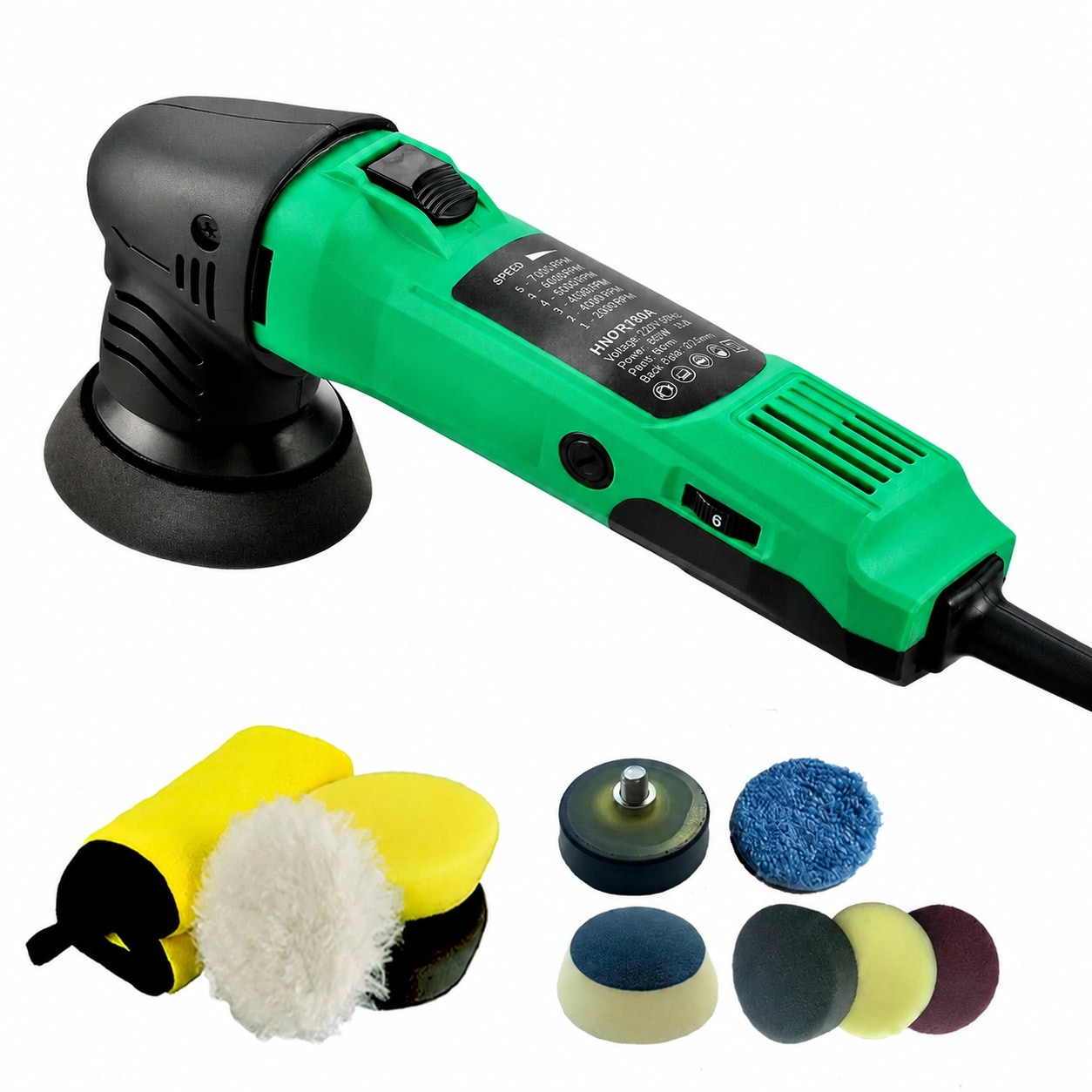 JVFCXXV  Mini orbital polisher 2 inch and 3 inch plate Kit for car detailing variable speed 8mm random orbit buffer for motorcycles and headlights