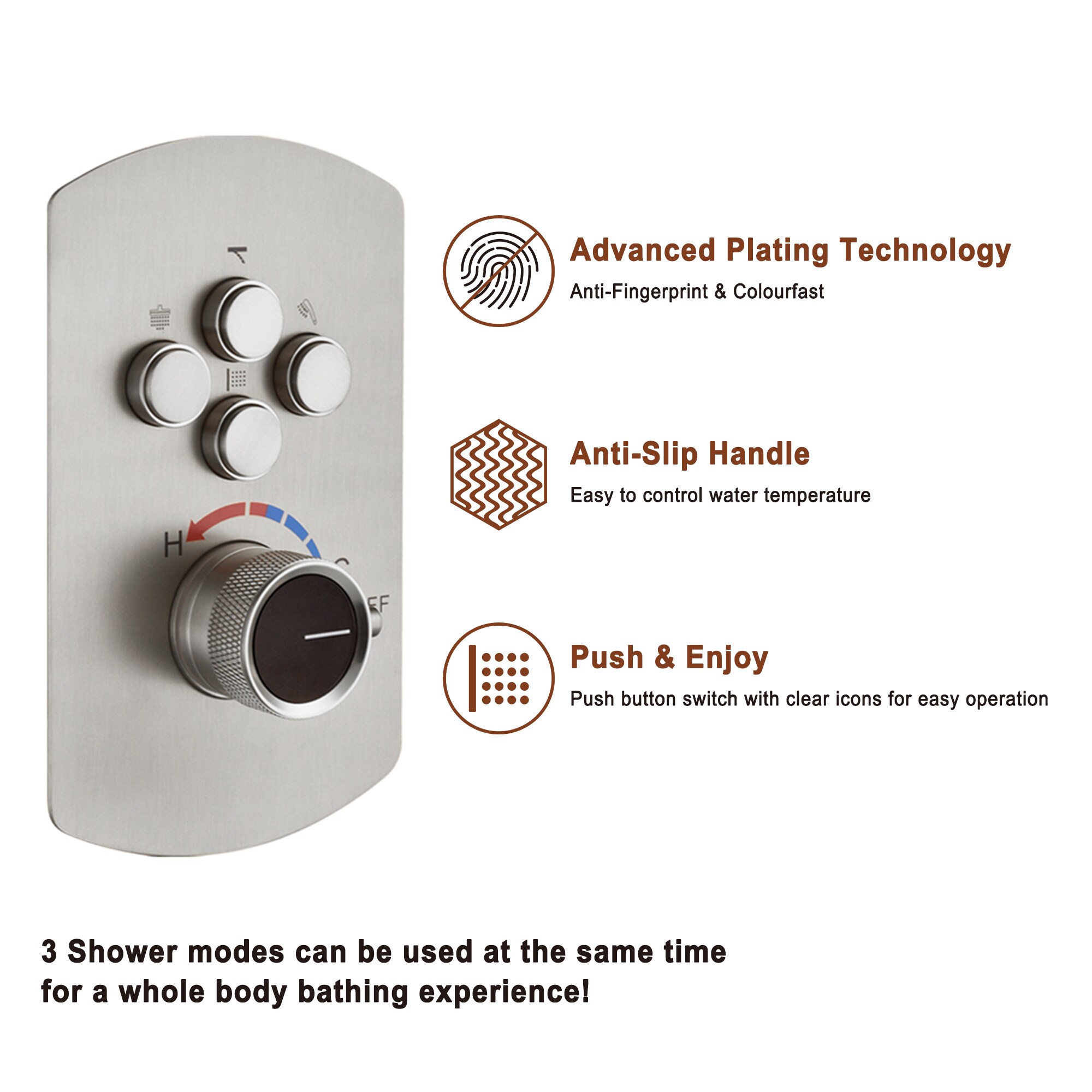 Mondawe MOSL050-10BN Showerhead-Bar-Panels - View #8