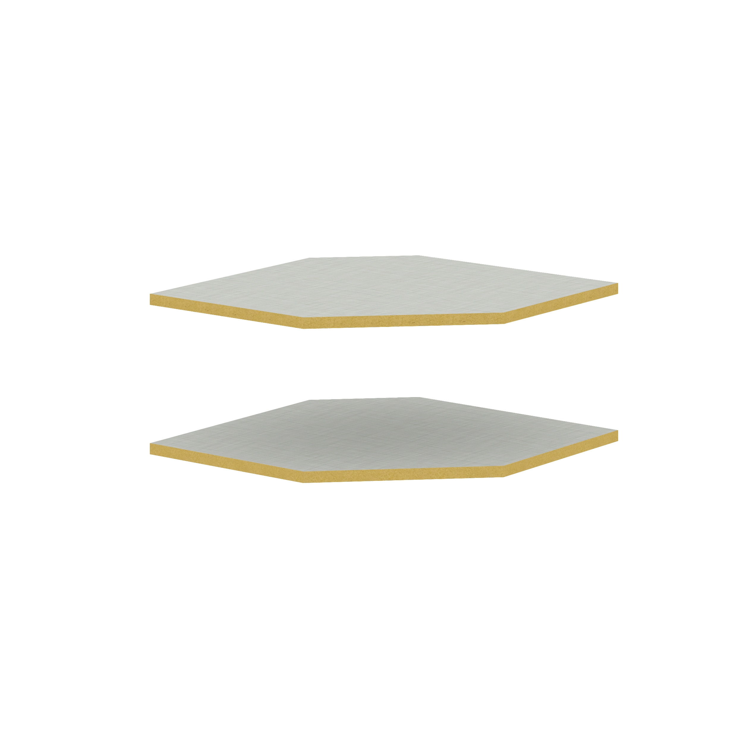Hugo&Borg DSSHL-2424C-DS Cabinet Shelf Kit 22.5-in W x 0.75-in H x 22.5-in D Light Gray