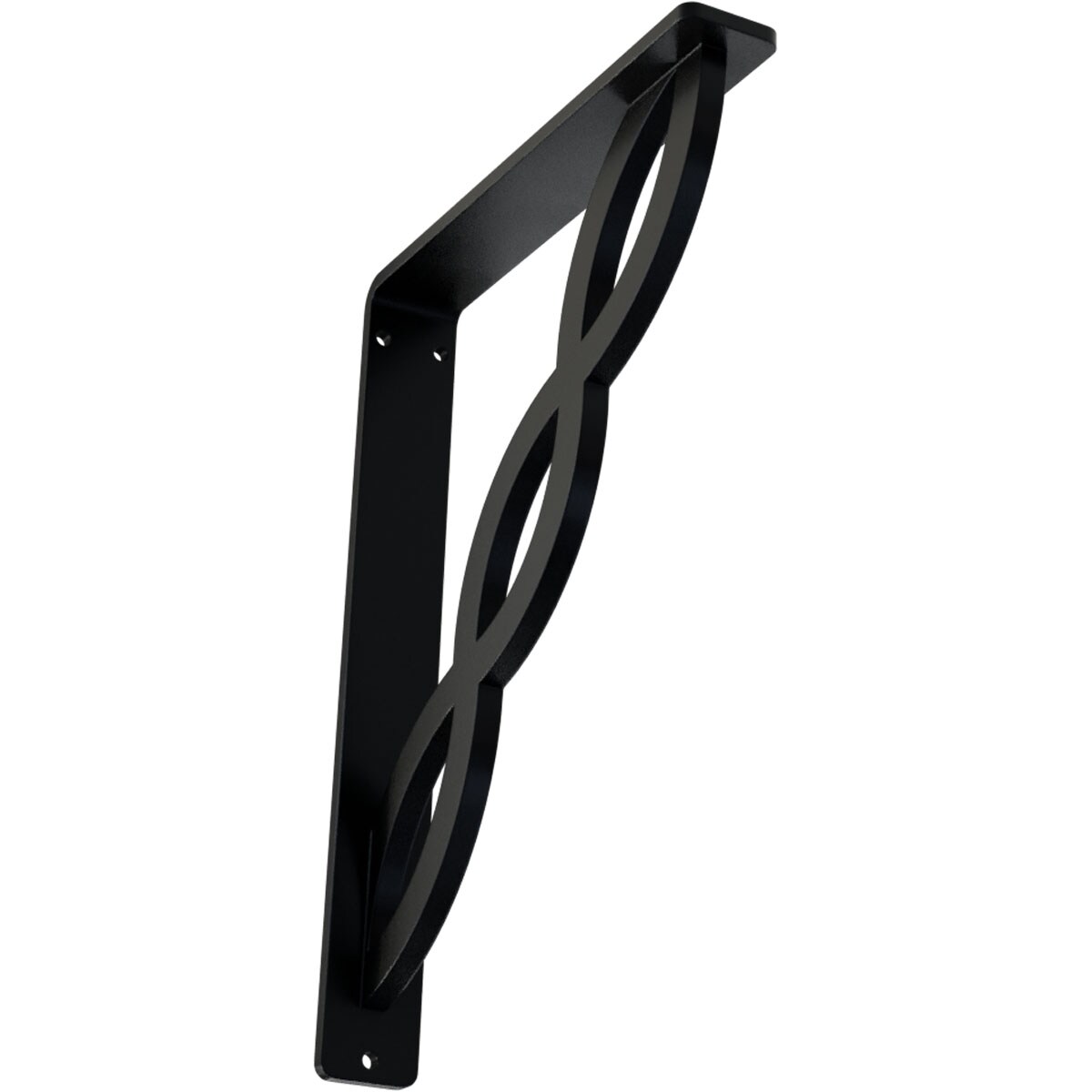 Ekena Millwork BKTM01X07X10SLO Loera 7.5-in x 1.5-in x 10-in Black Wrought iron Countertop support bracket