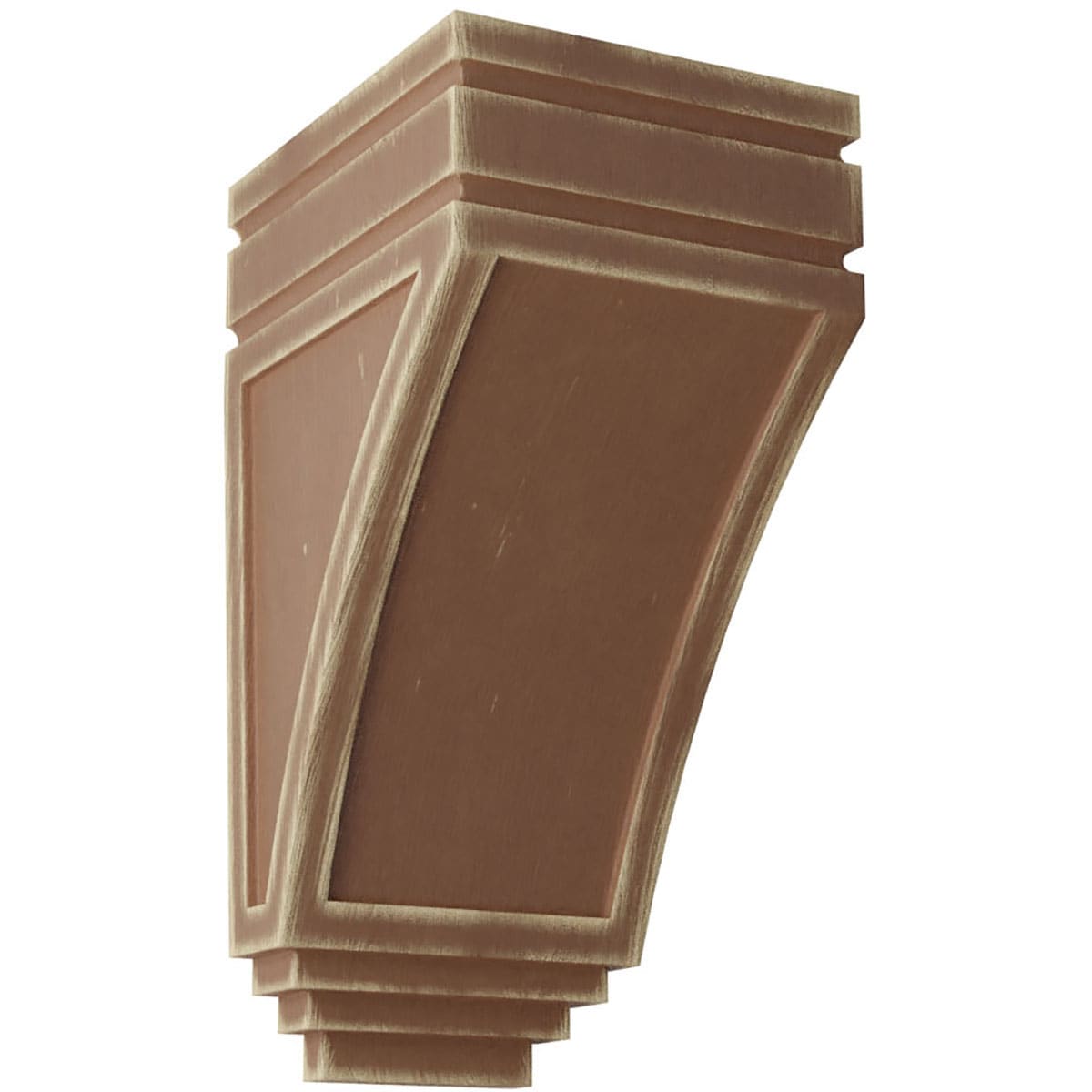 Ekena Millwork CORWD05X06X10SJBR 5-in x 6-in x 10.5-in Vintage Decor Finished Alder Wood Paintable/Stainable Corbel