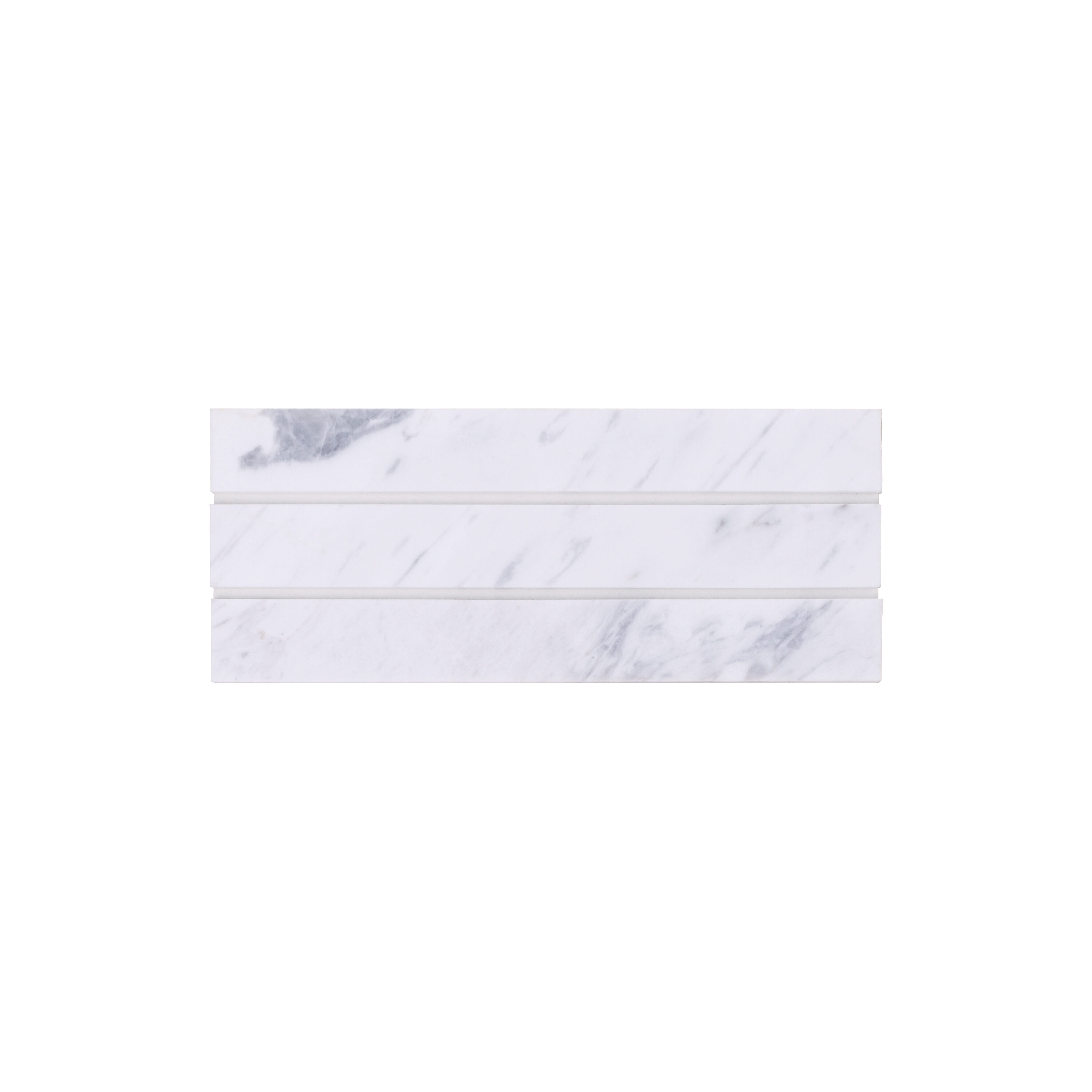 SpeedTiles IS000HOR568F Hortensia White 3-in x 8-in Polished Natural Stone Marble Look Linear Wall Tile (6.52-sq. ft/ Carton)