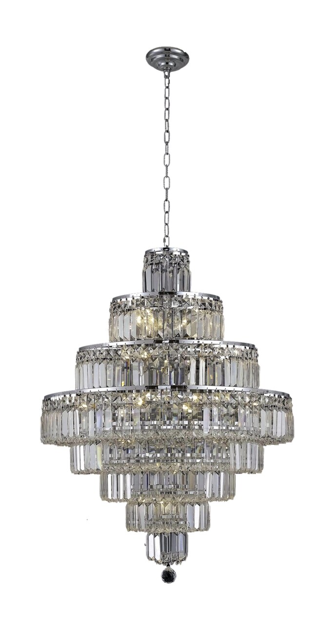 Luminous Lighting 2038D26C/RC Maxime 18-Light Chrome Glam Damp Rated Chandelier
