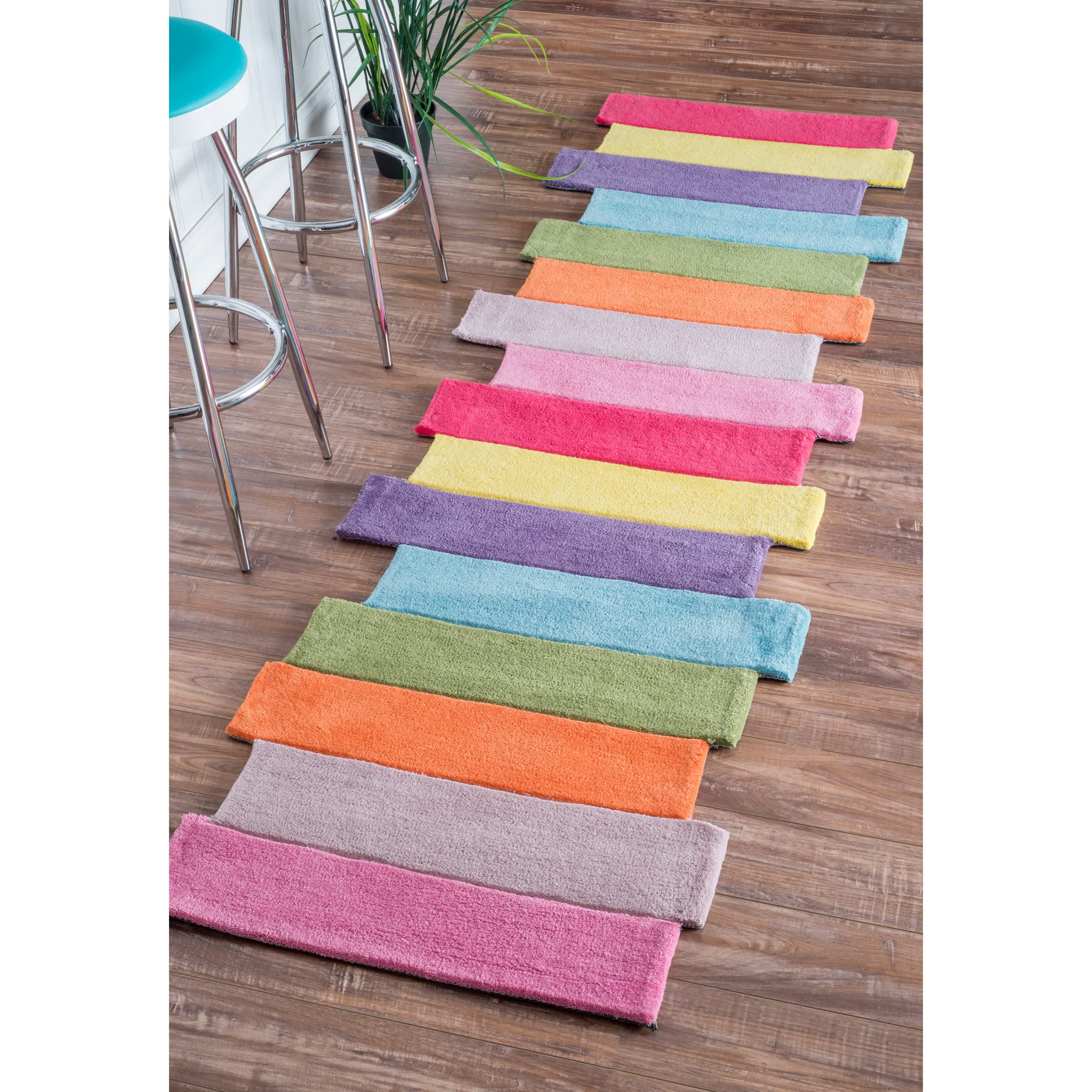 nuLOOM ACR148A-2608 Cine 2 x 8 (ft) Tufted Polyester Multi Rectangular Indoor Geometric Runner rug