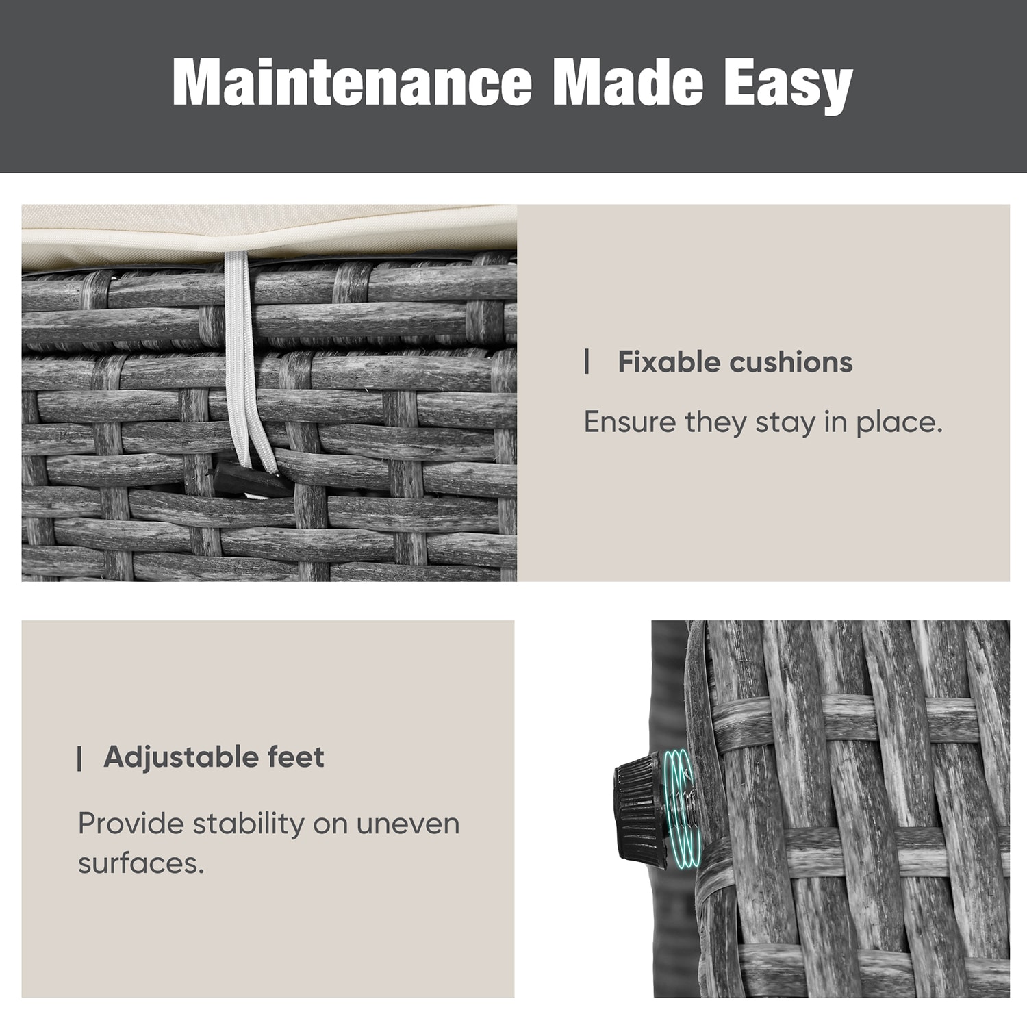 SINOFURN SYA010169BG Patio-Sofas-Daybeds - View #2