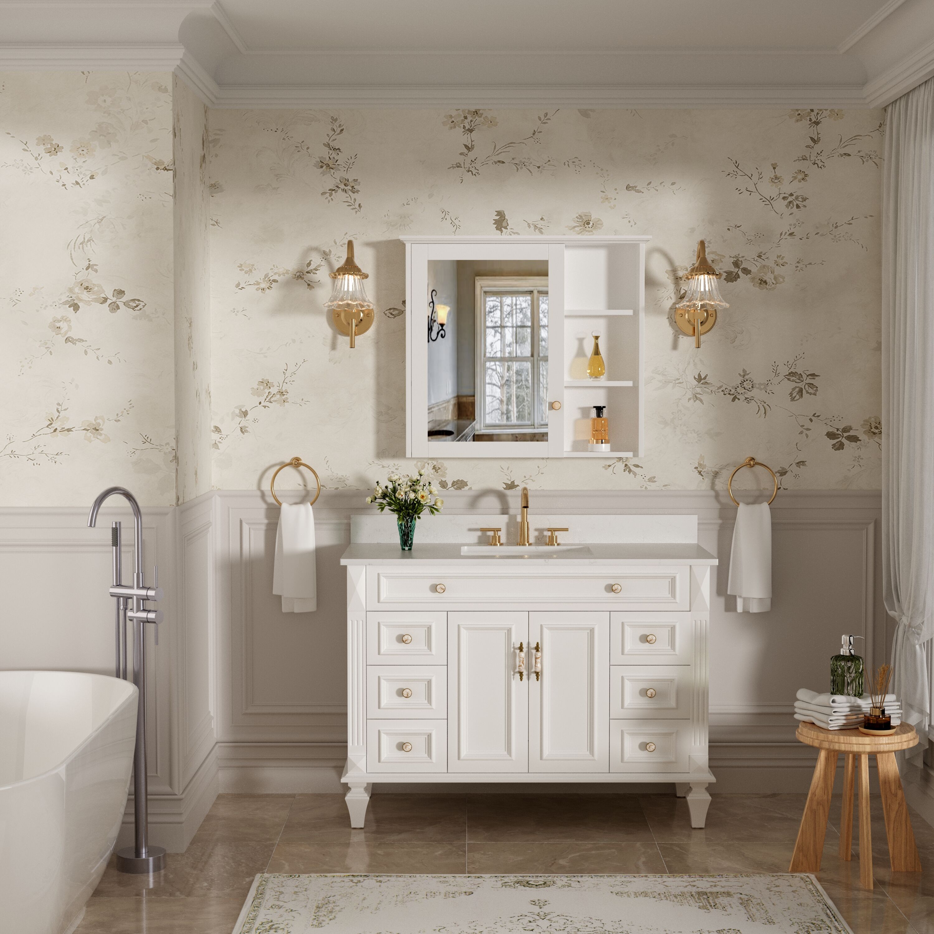 Forclover MF03ZC-WD34WT Bathroom-Medicine-Cabinets - View #8
