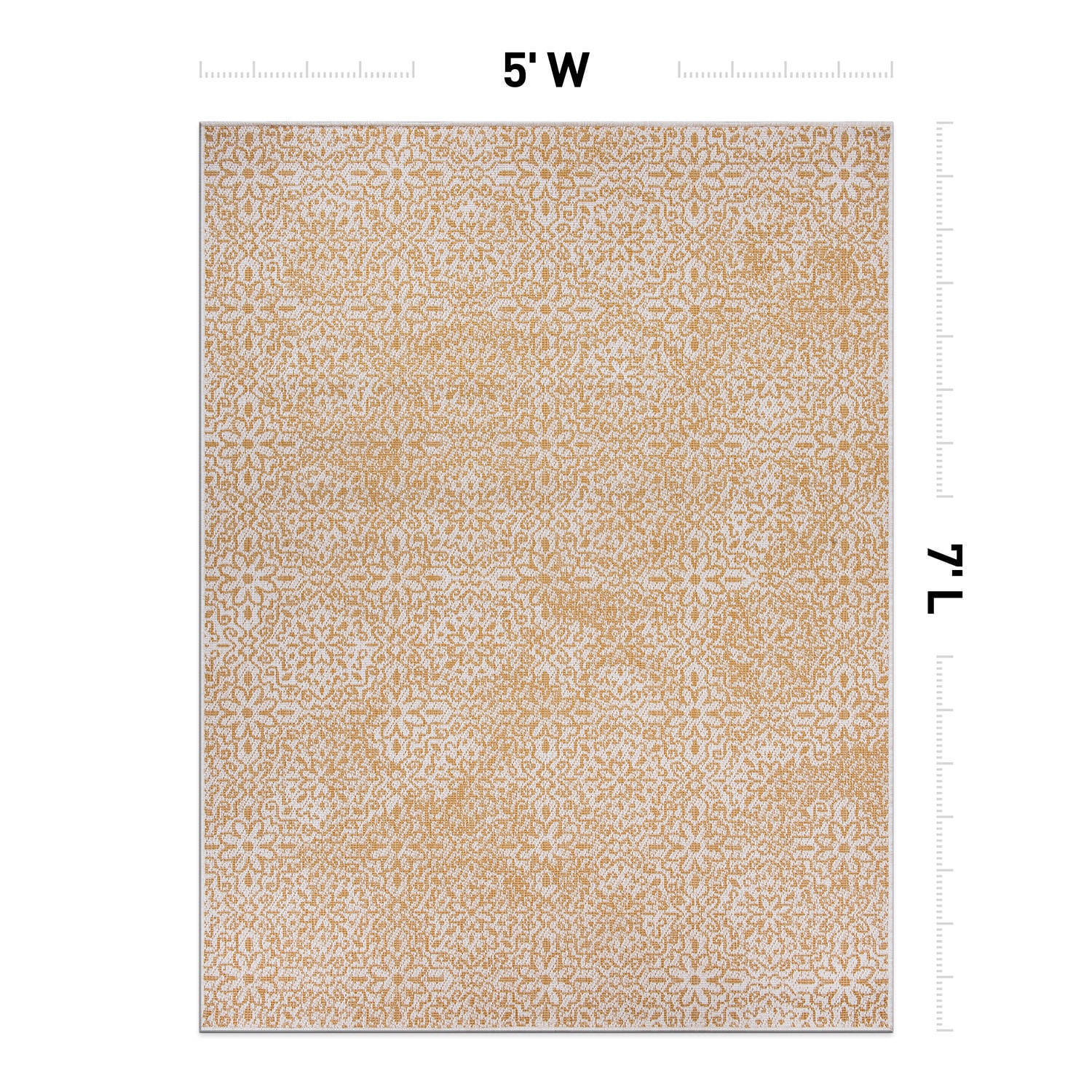 World Rug Gallery 4026YELLOW5X7 rugs - View #2