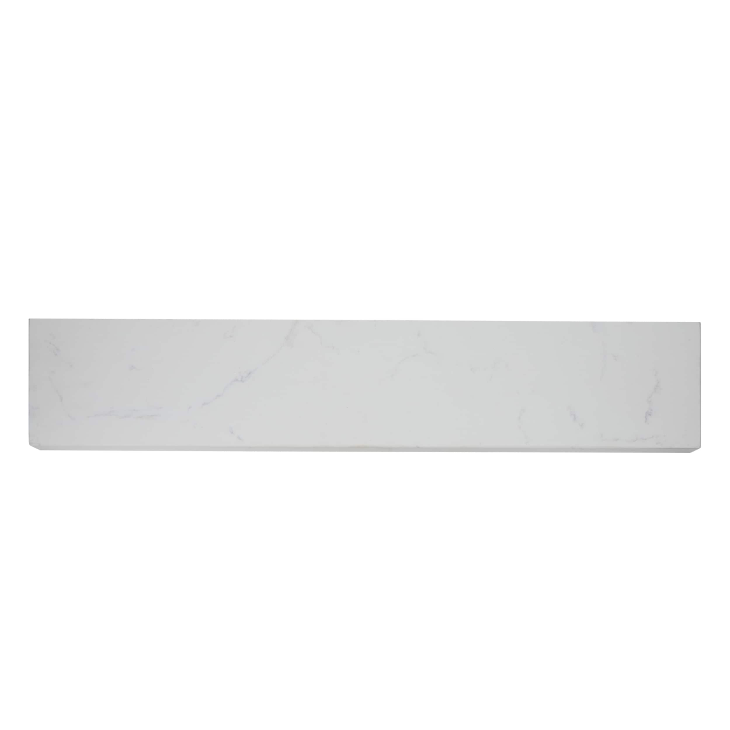 allen + roth Natural Carrara marble 4-in H x 21-in L White Natural ...