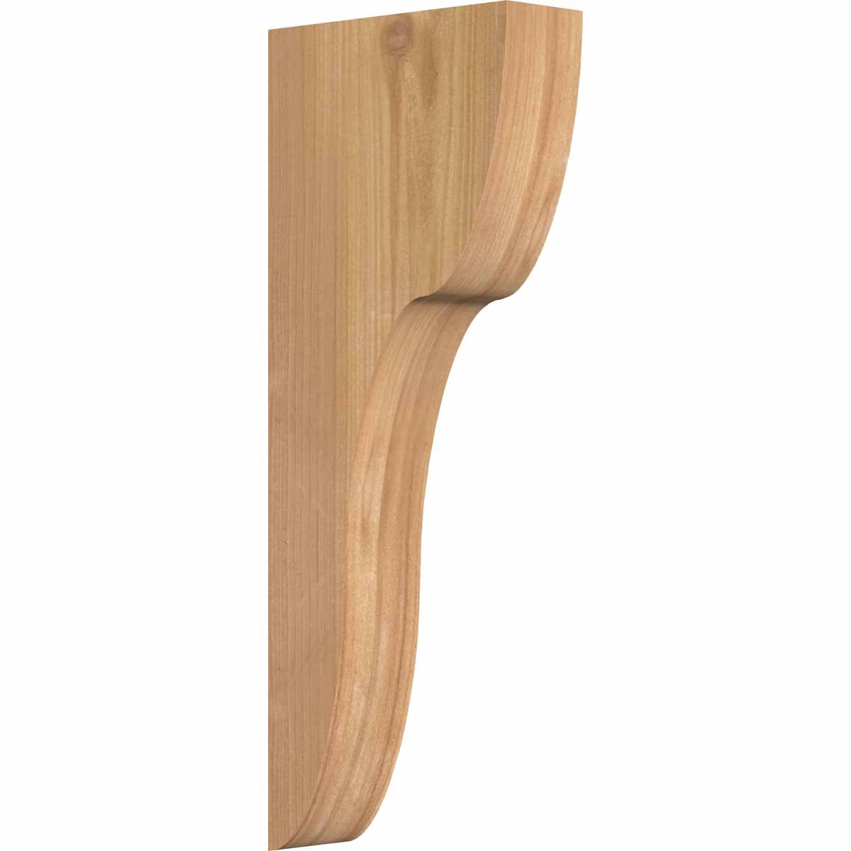 Ekena Millwork COR04X10X26CAR00SWR 3.5-in x 10-in x 26-in Carmel Unfinished Western red cedar Wood Paintable/Stainable Corbel